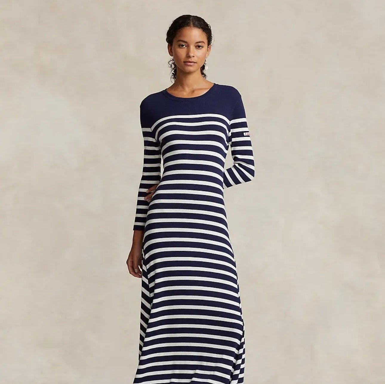 Ralph Lauren Striped Waffle Knit Dress