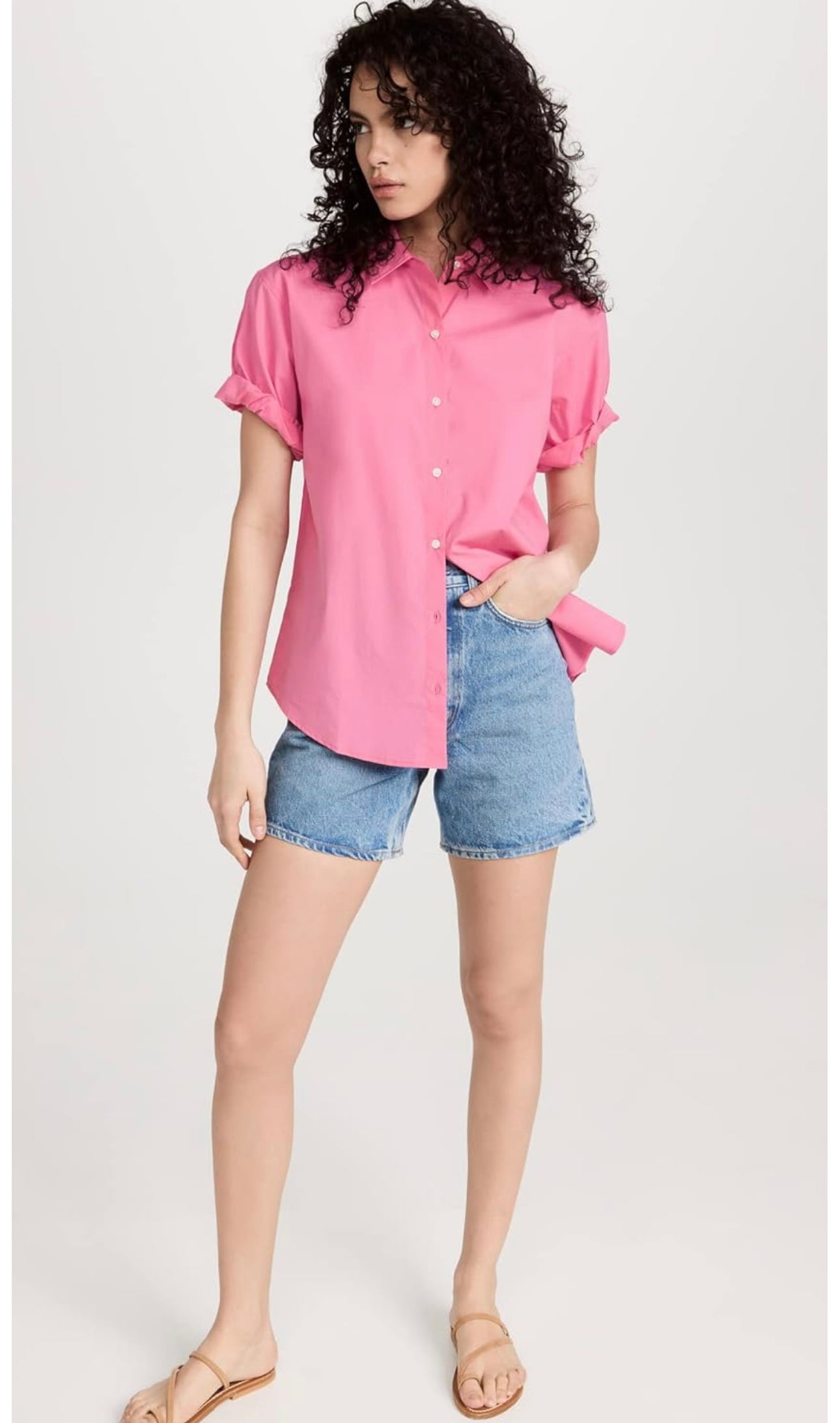 Rails jojo hot pink button up