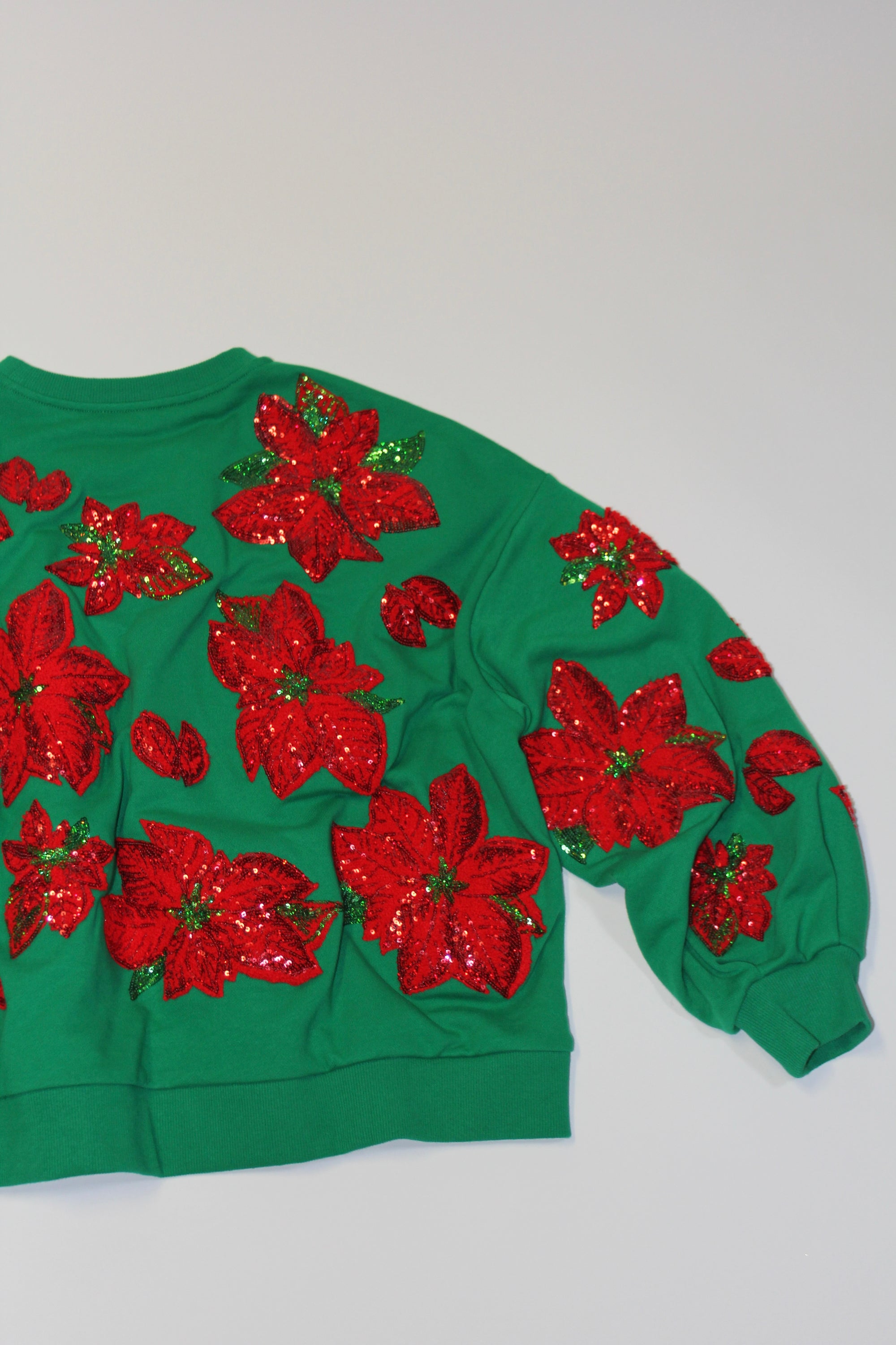QOS Christmas Poinsettia Sweatshirt