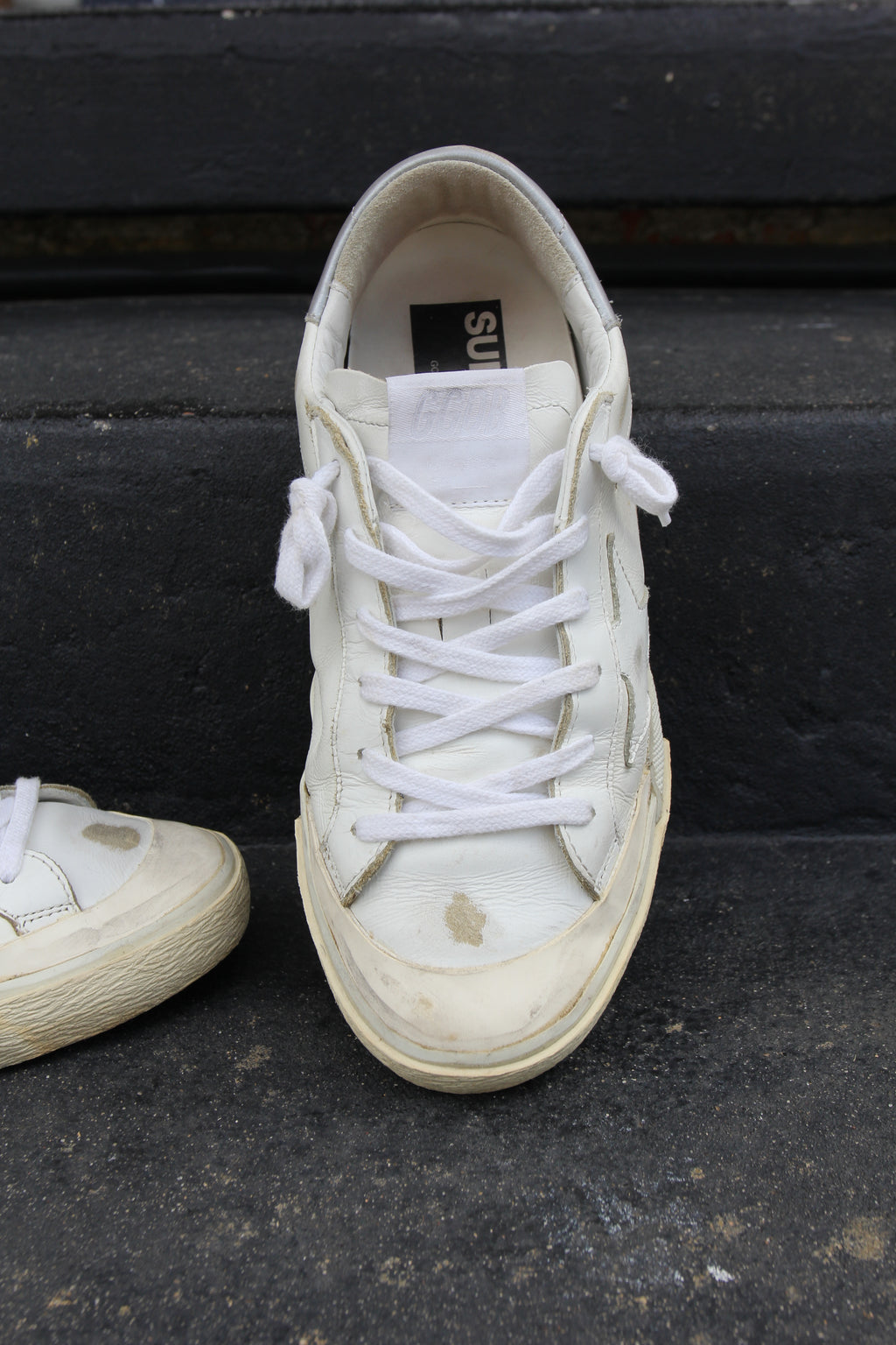 Golden Goose Superstar Distressed White Sneaker