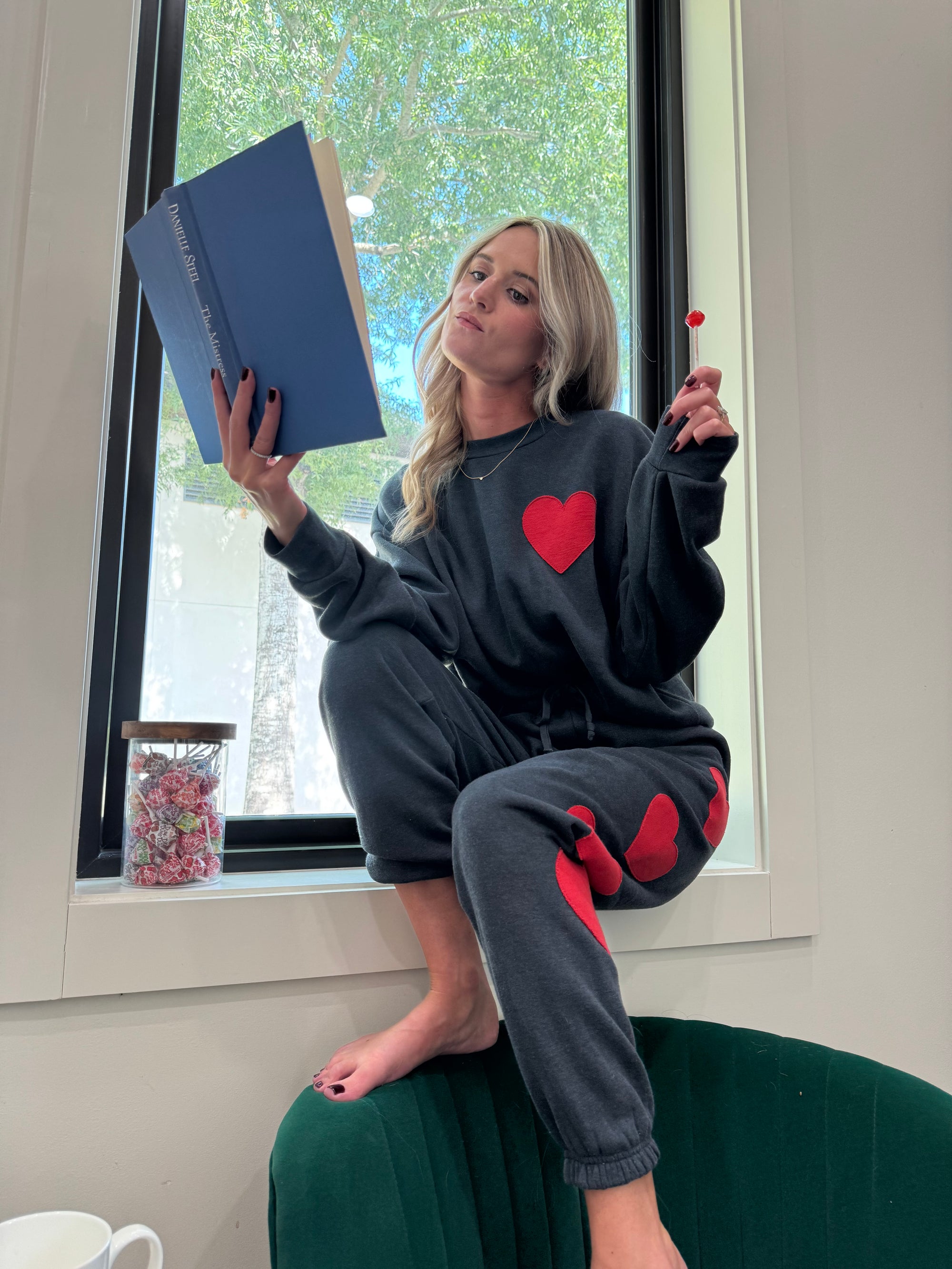 Aviator Nation Charcoal Heart Set