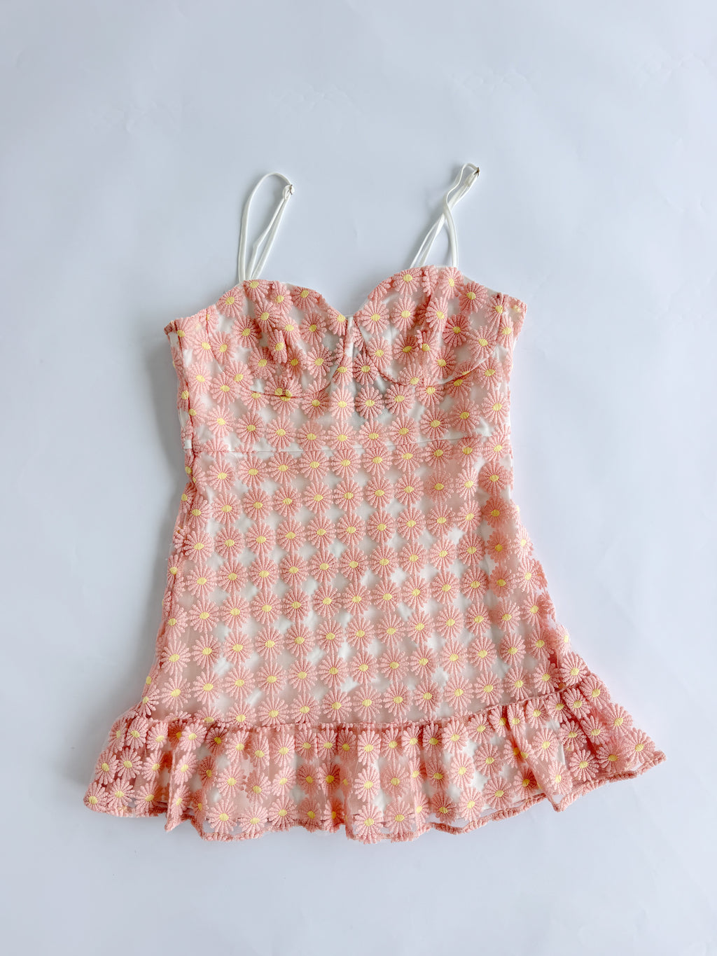 Pink + Yellow Floral Mini Dress