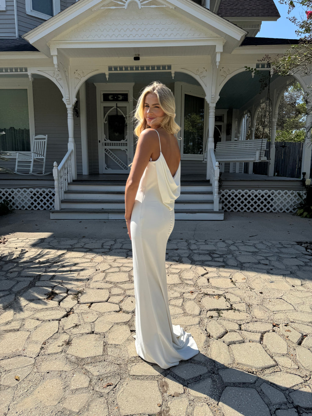 Shoji Silk White Gown