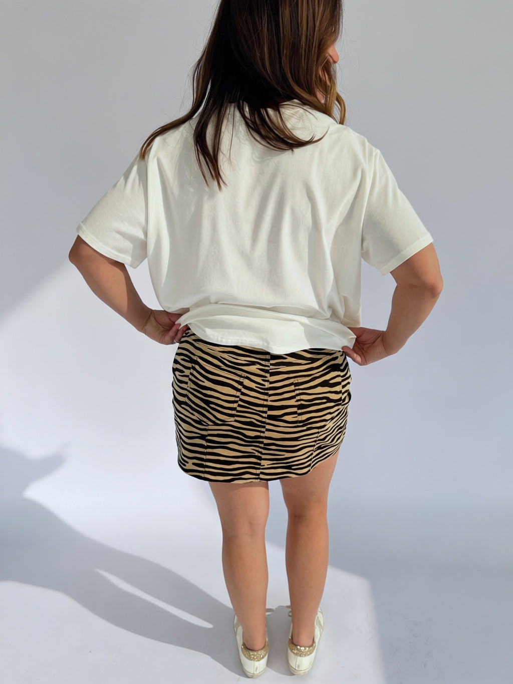 Rabanne Tiger Print Mini Skirt