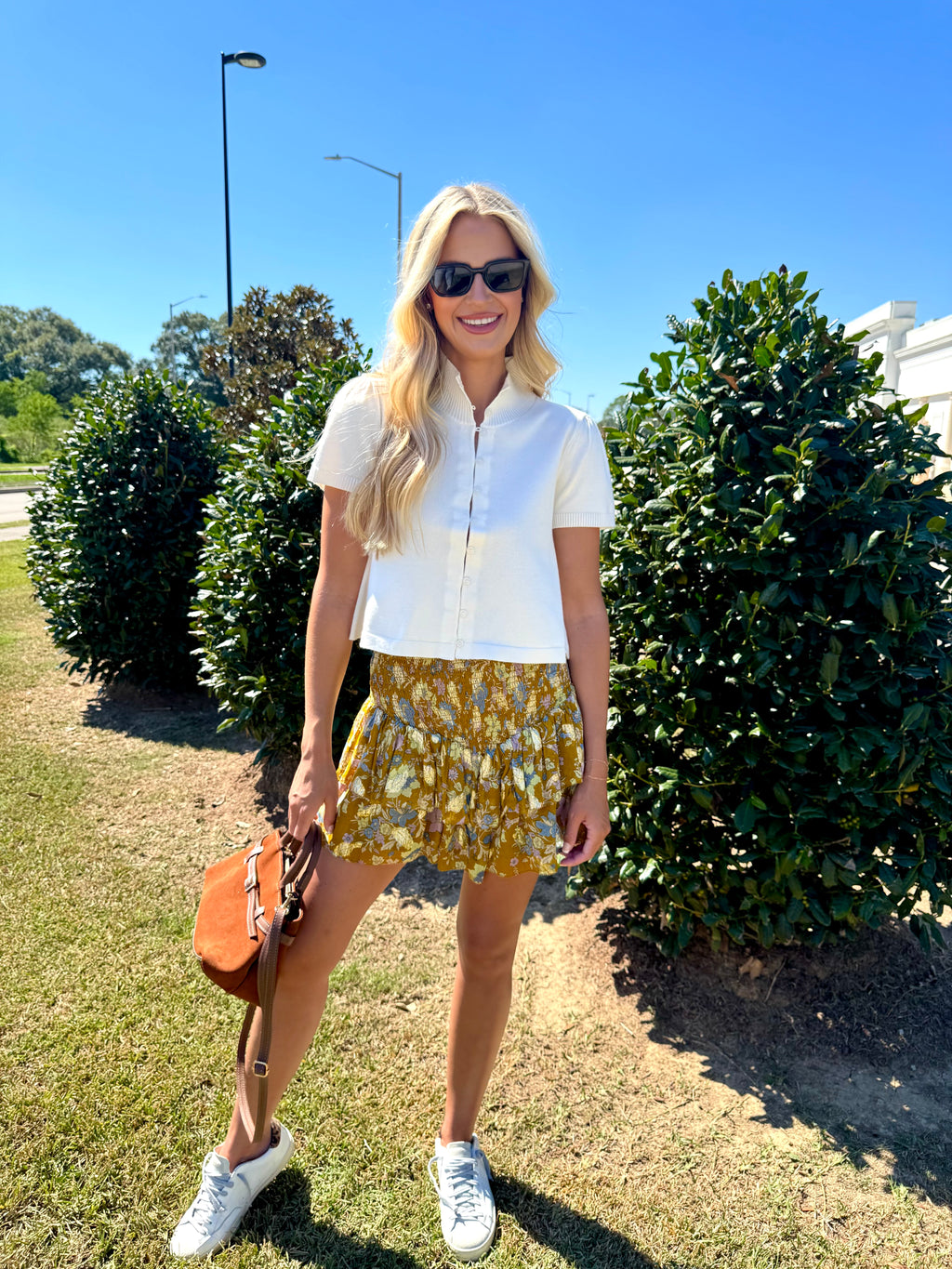 NWT Gold Calista Print Skirt