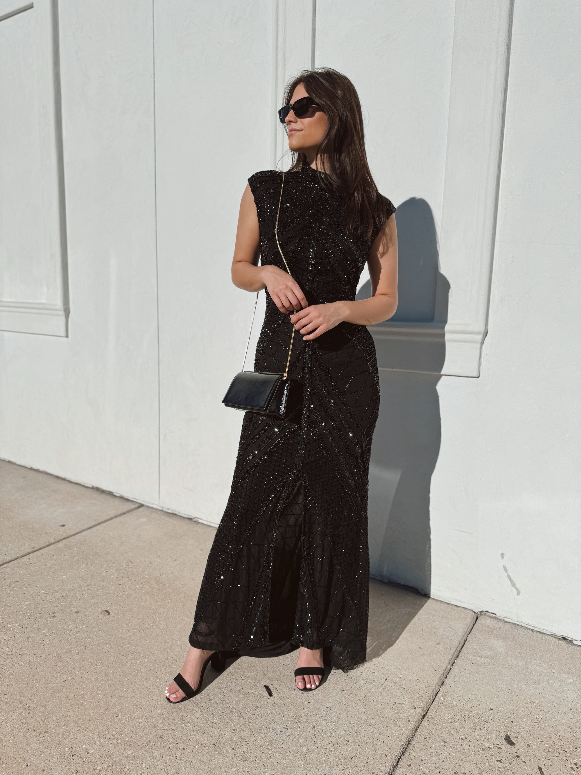 Black Beaded Gown