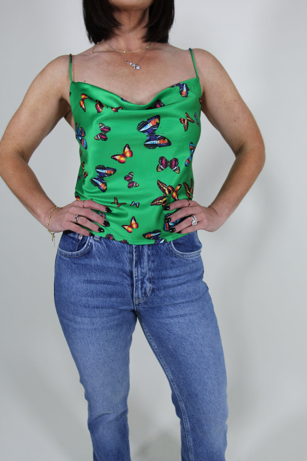 NWT Bright Green Adriana Top