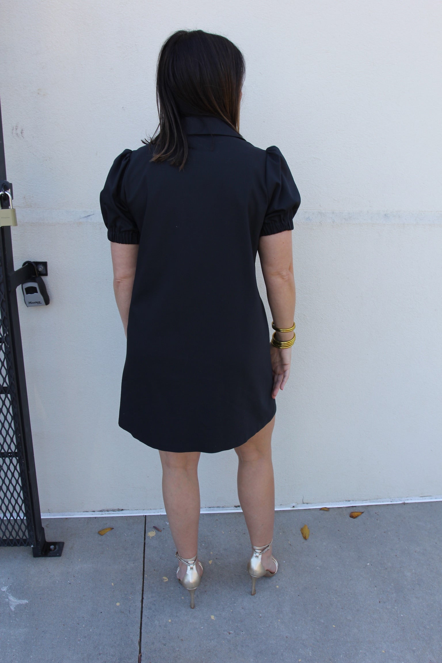 Sedge Black Celine Shift Dress