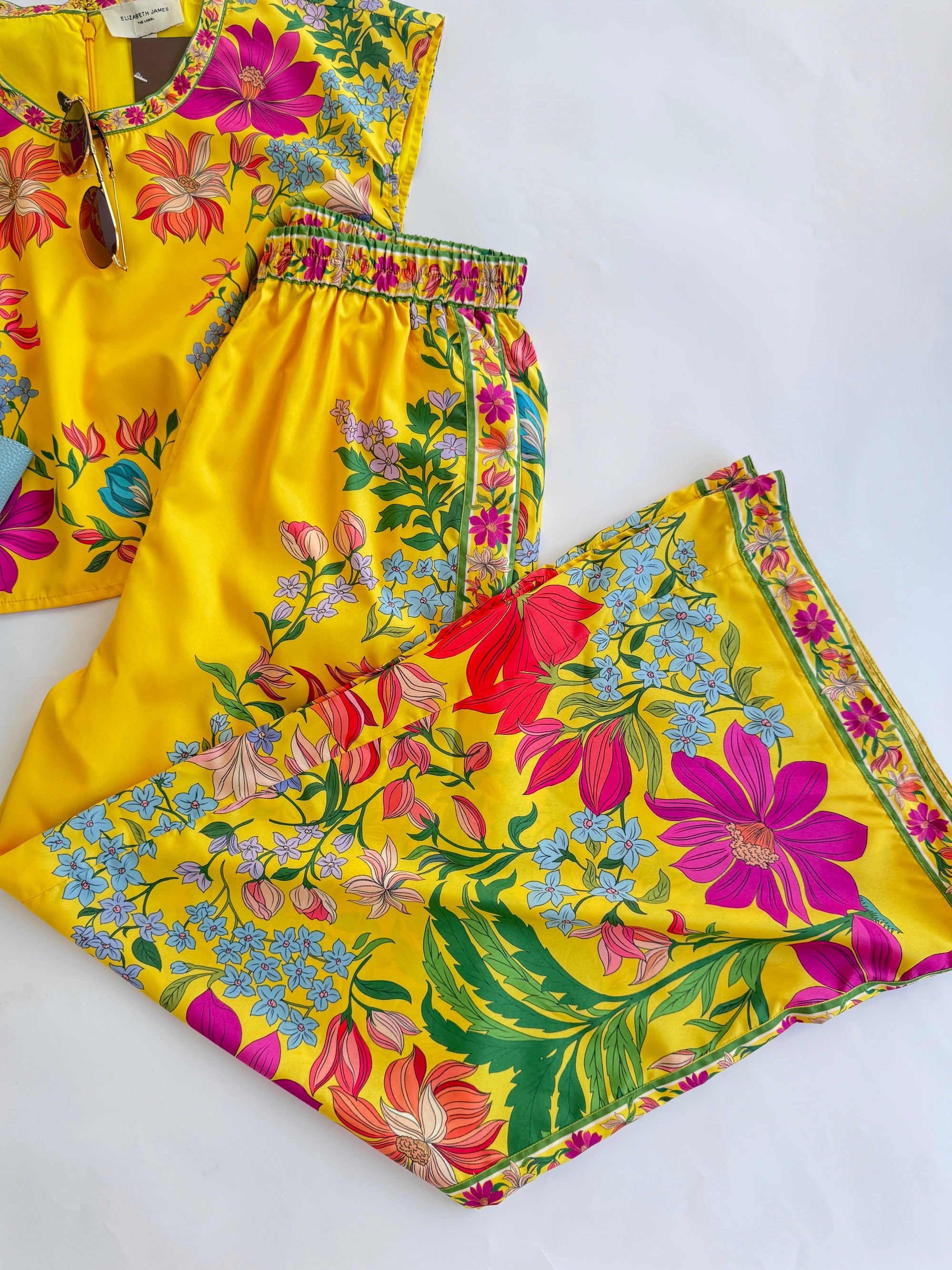 Elizabeth James The Label Yellow Floral Pant Set