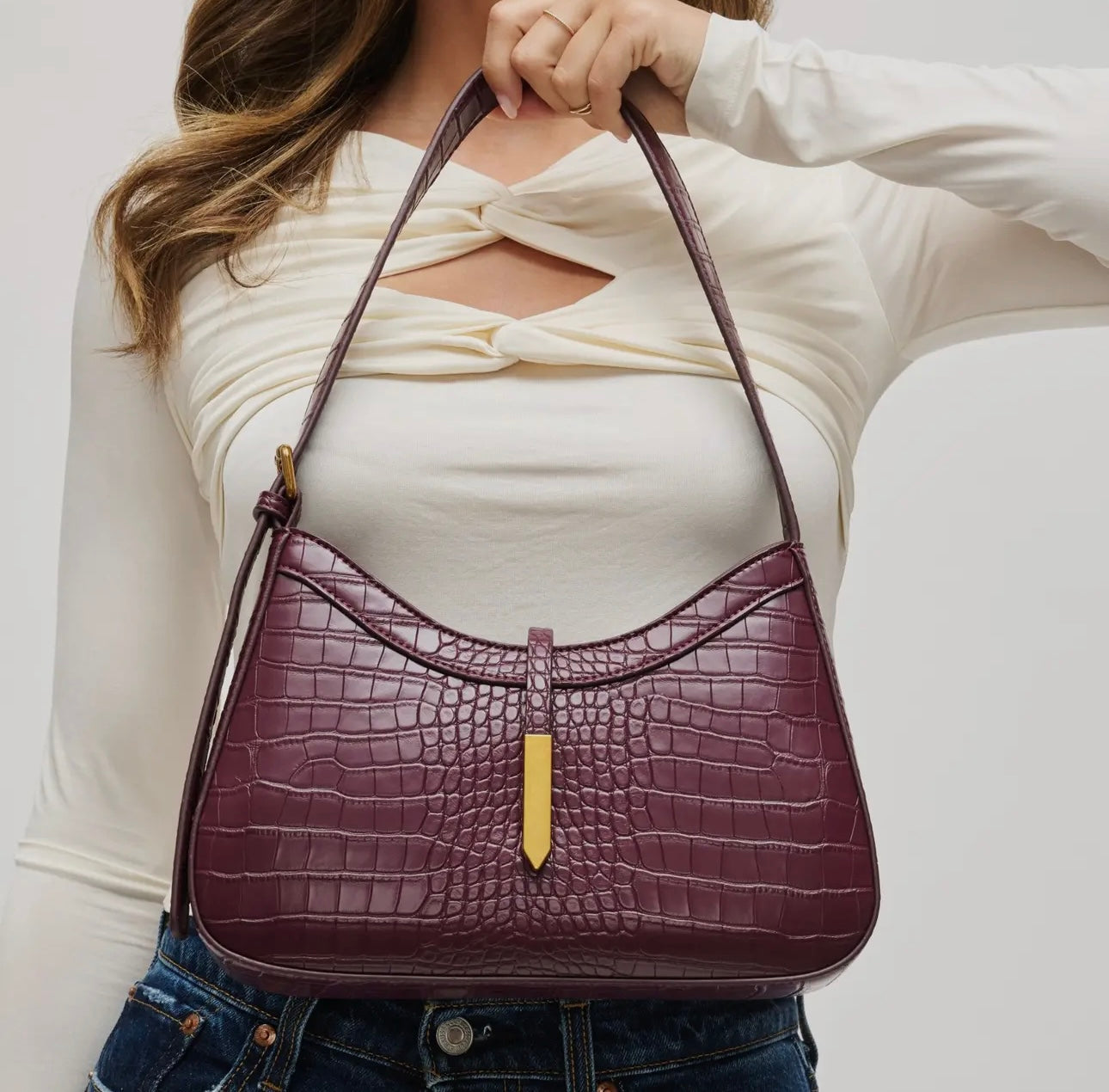 Midnight Wine Shoulder Bag