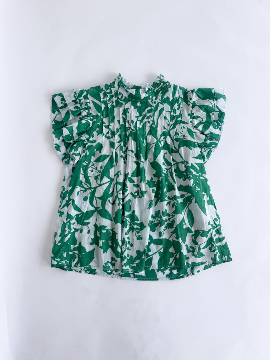 THML Green Flutter Sleeve Top