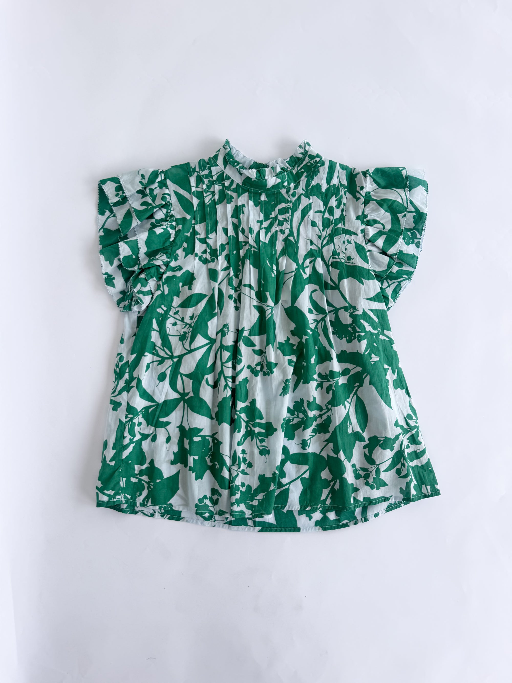 THML Green Flutter Sleeve Top