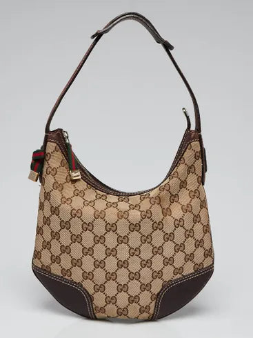 Gucci GG Canvas Princy Web Hobo Bag