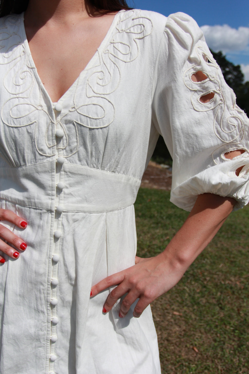 Anna Cate White Mini Dress