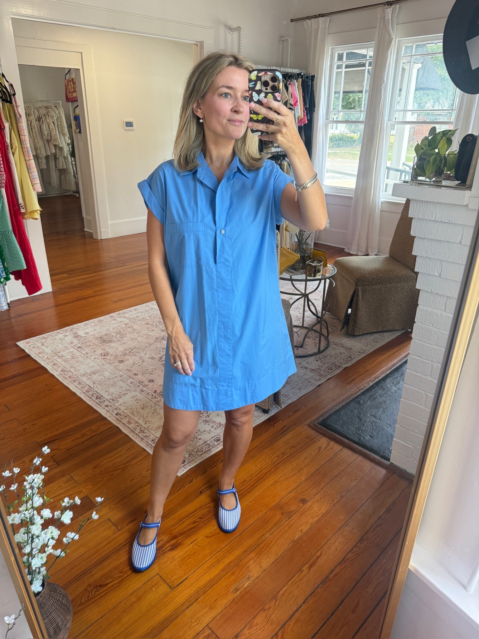 Oliphant Blue Short Sleeve Mini