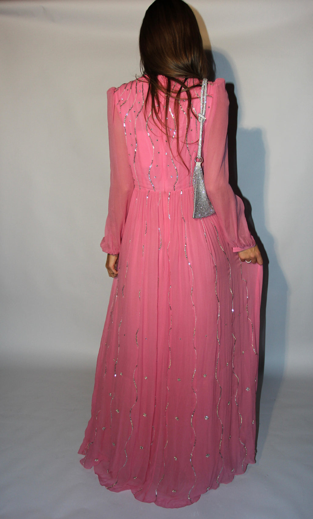 Saloni Pink Bows Gown