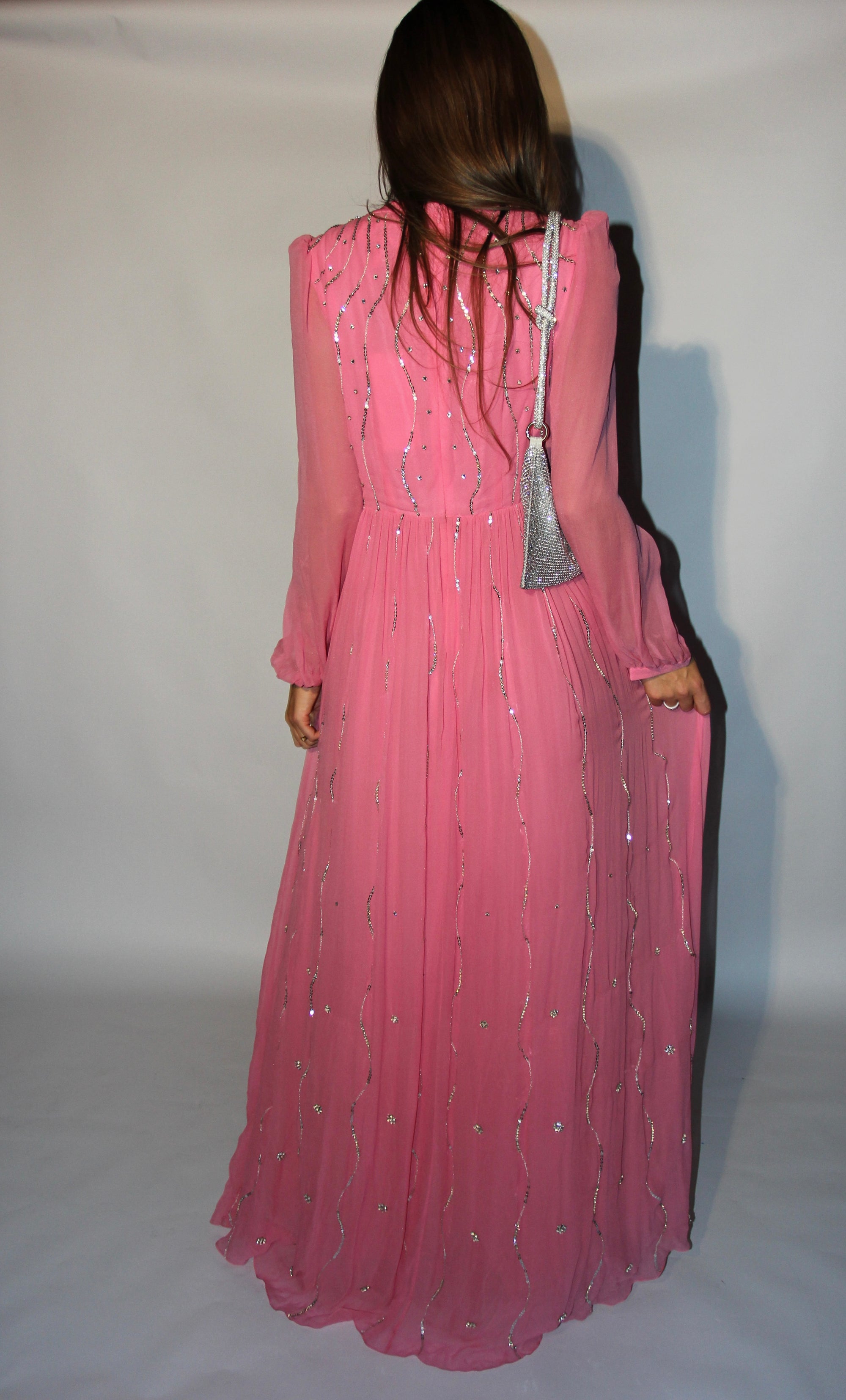 Saloni Pink Bows Gown