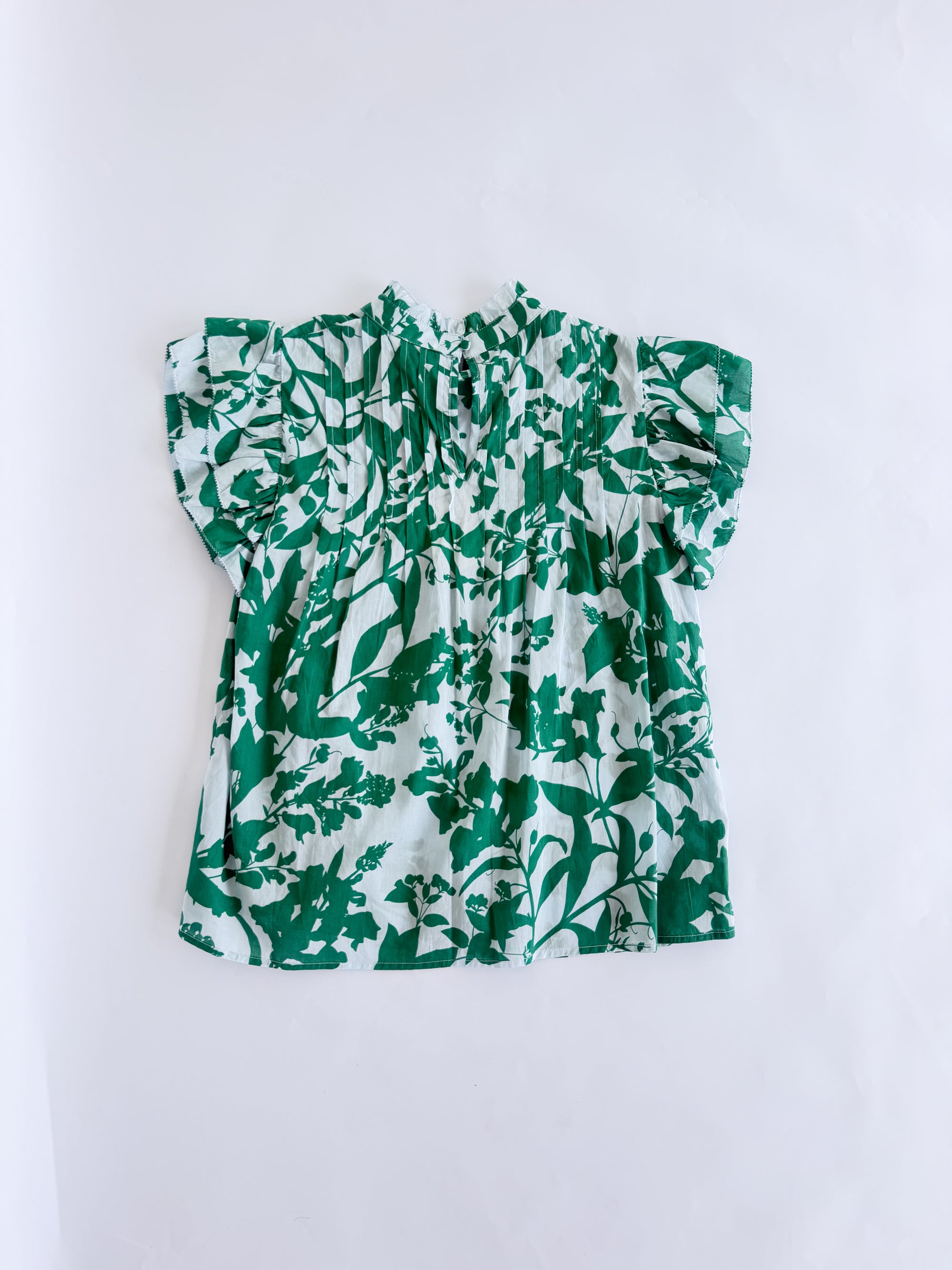 THML Green Flutter Sleeve Top