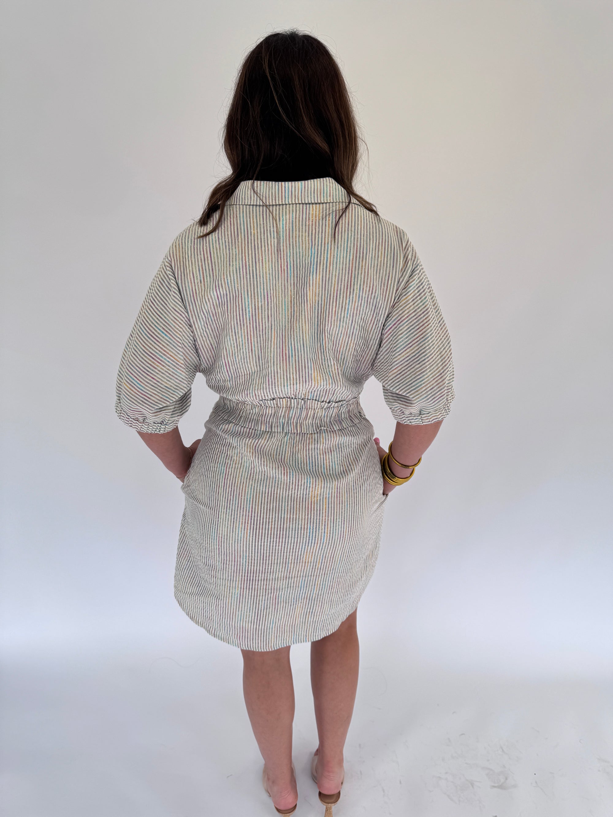 Emily McCarthy Sparkle Stripe Dress