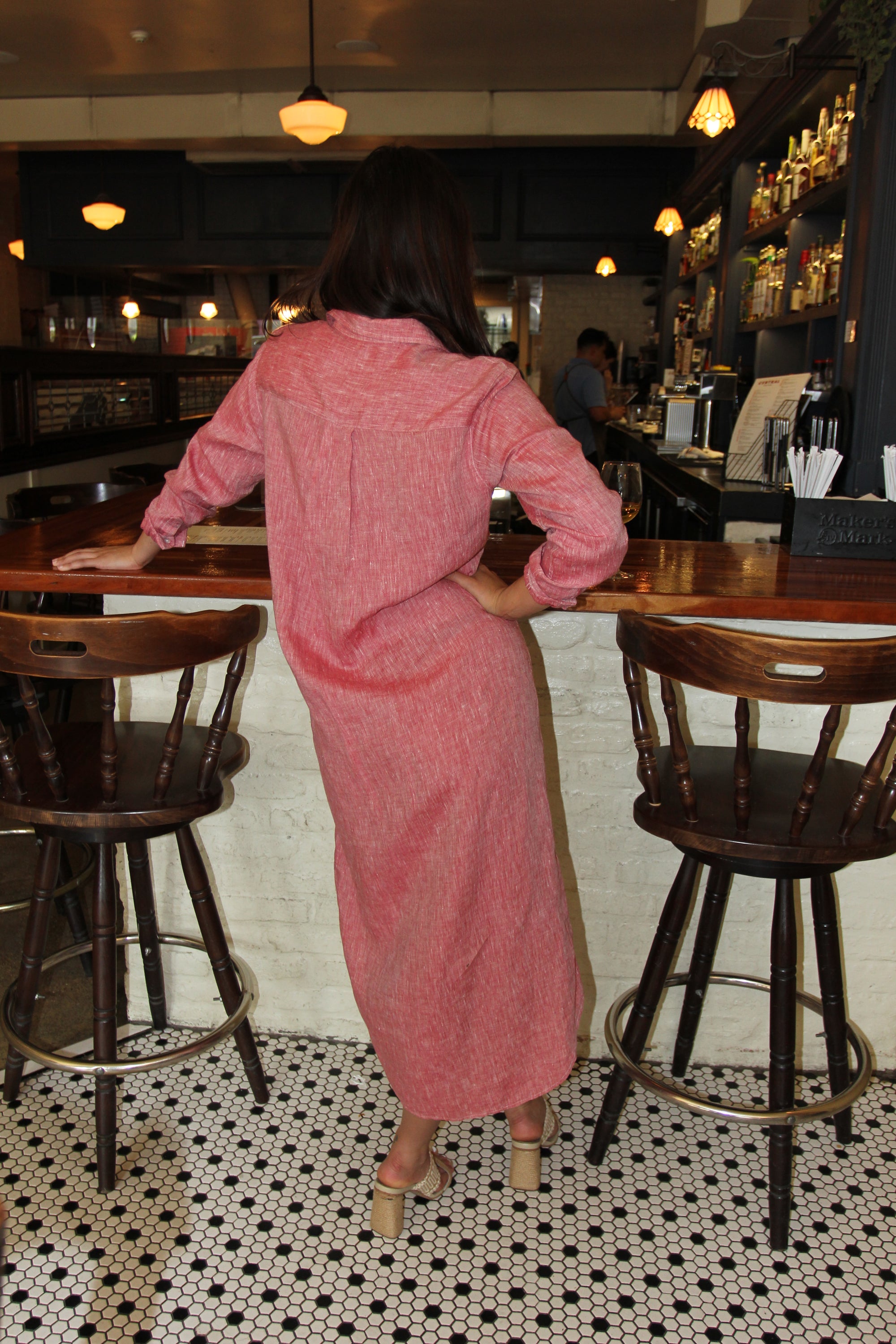 Frank & Eileen - Rory Red Linen Maxi