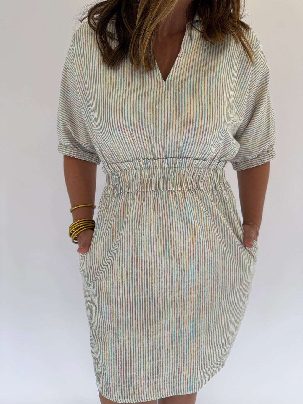 Emily McCarthy Sparkle Stripe Dress