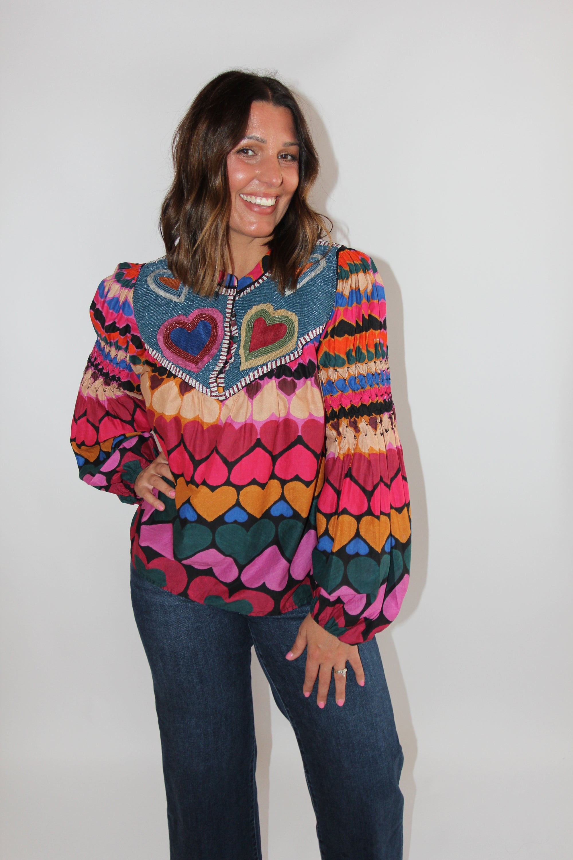 Farm Rio Full of Hearts Top
