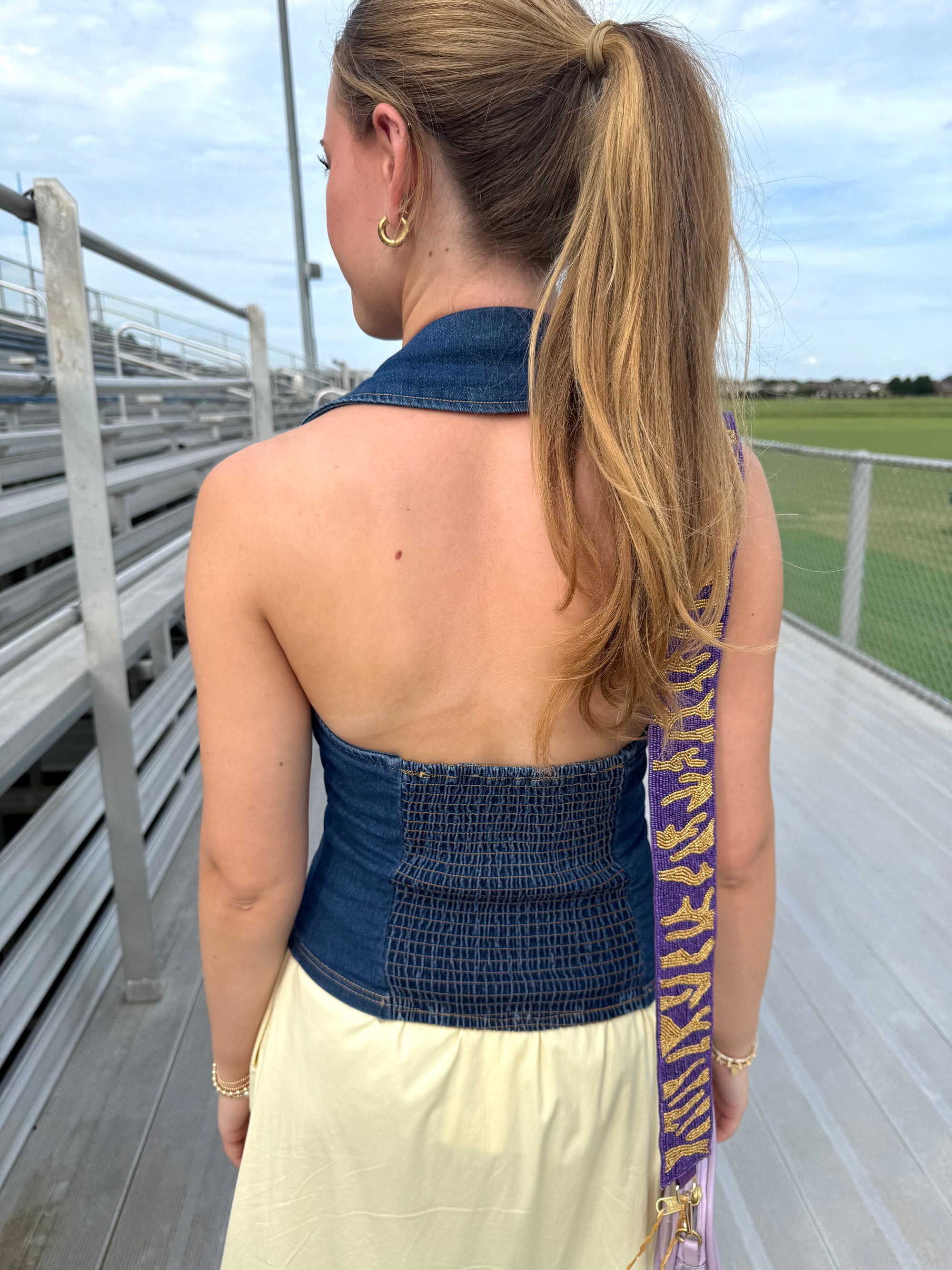 Denim Halter Top