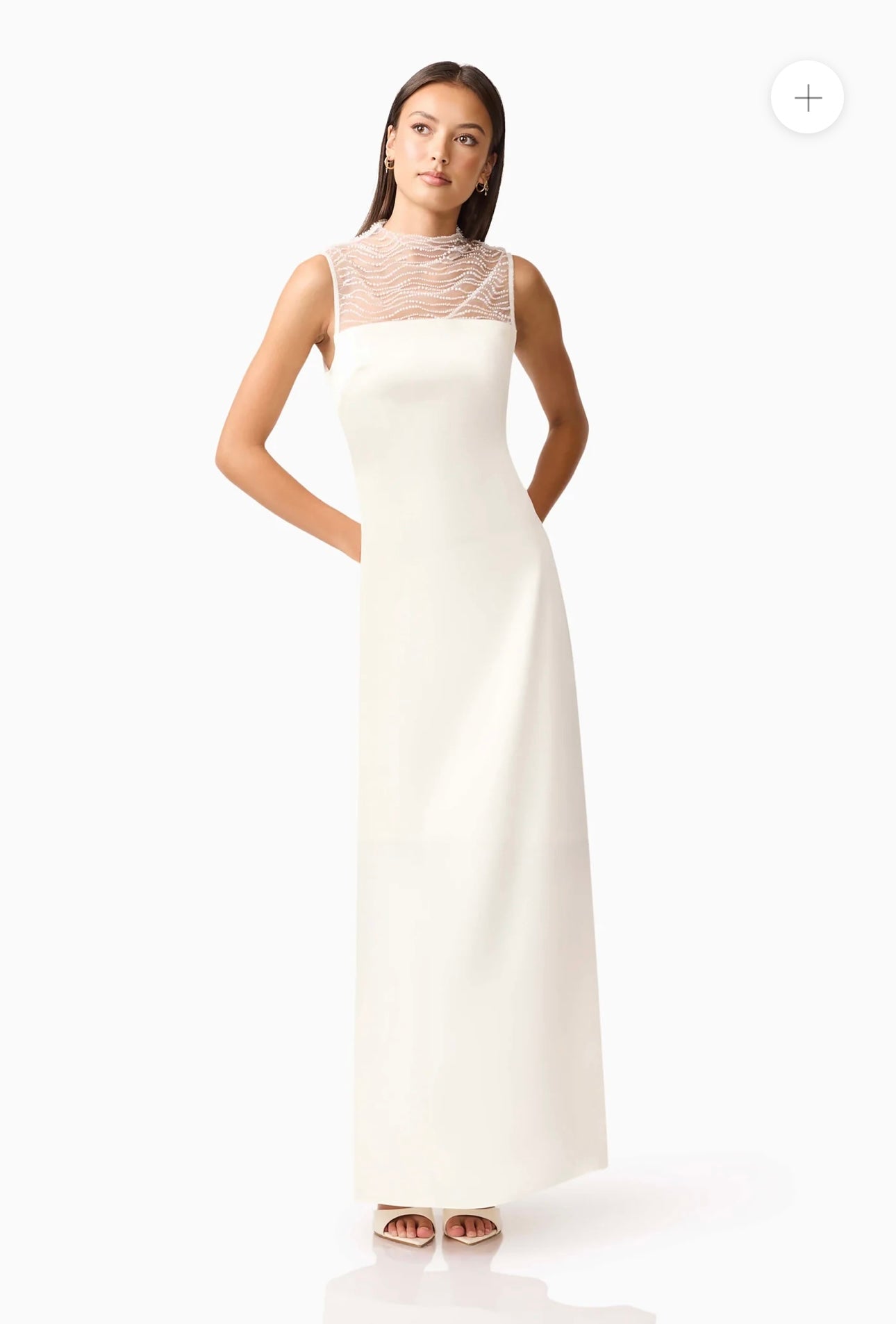 NWT Elliatt - Margot Satin Gown in White