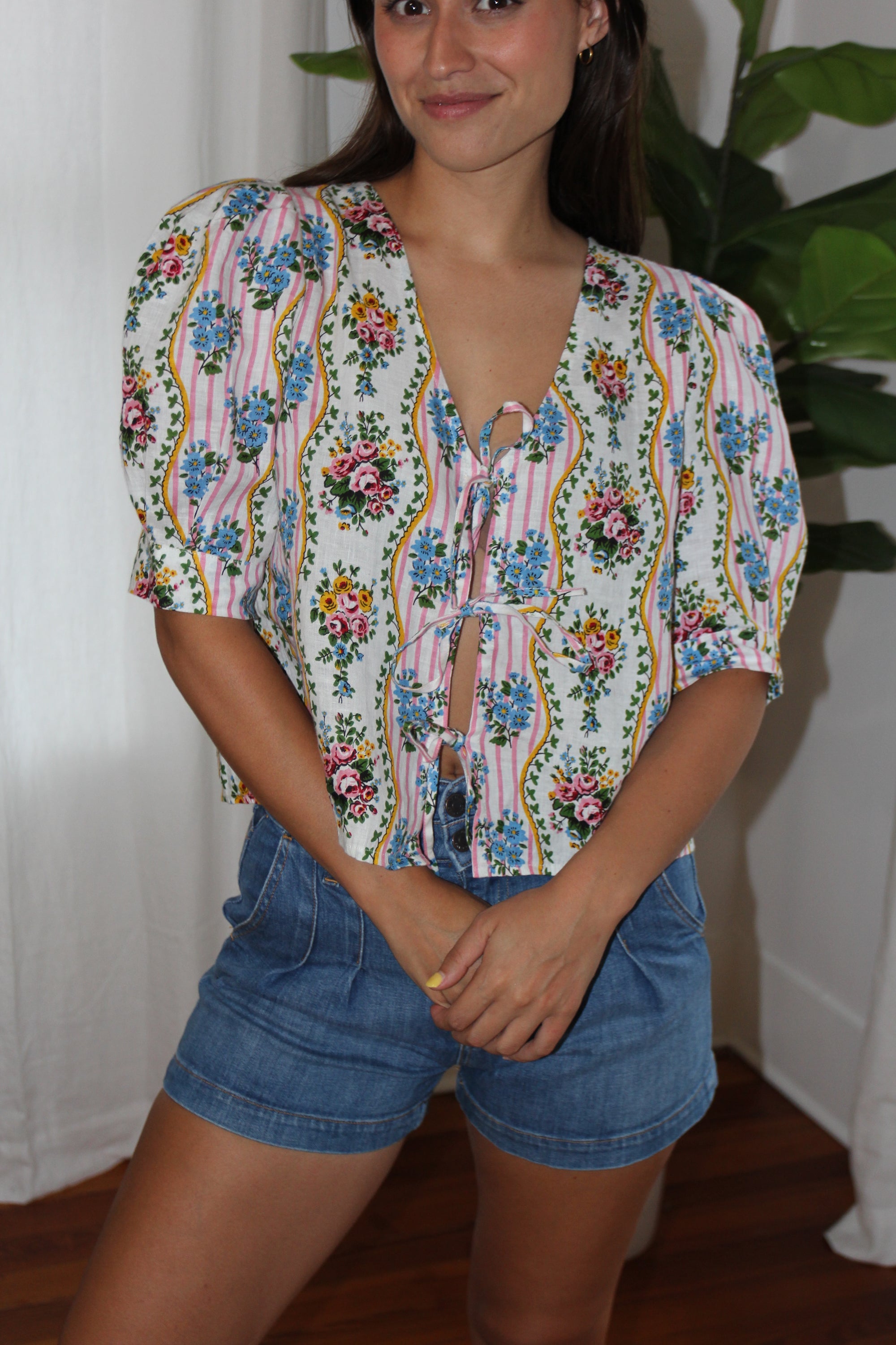 Pink City Prints - Vintage Bouquet Beau Blouse
