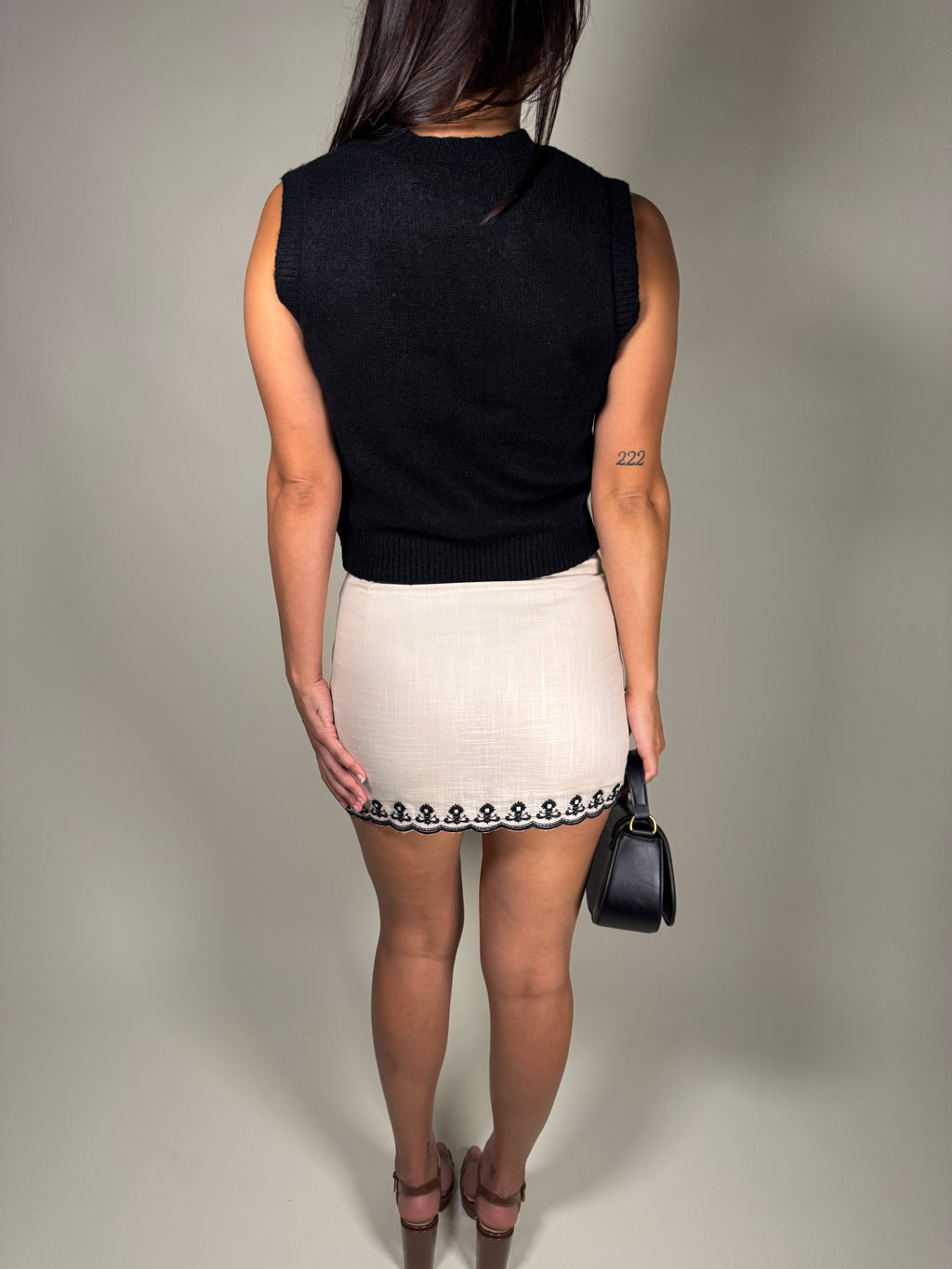 Embroidered Mini Skirt