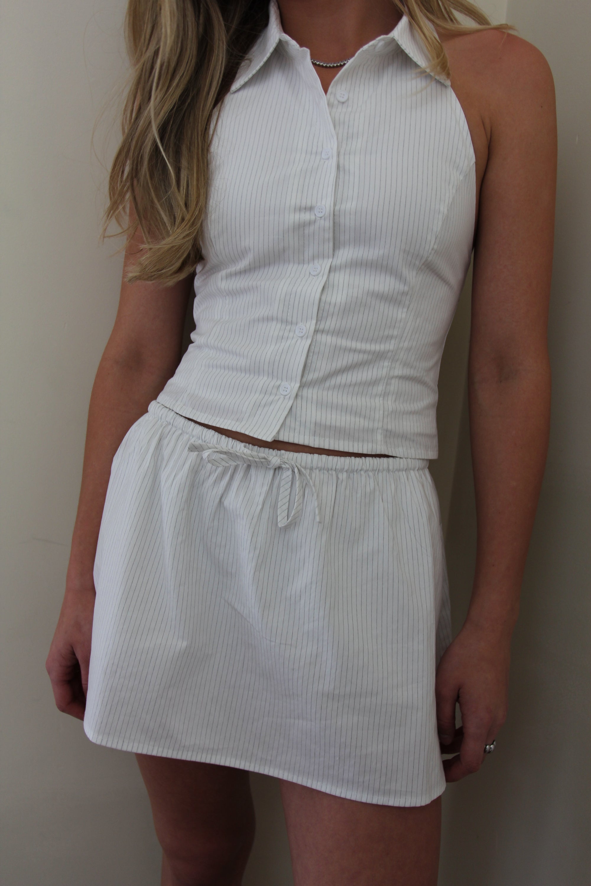 Pinstripe Mini Skirt