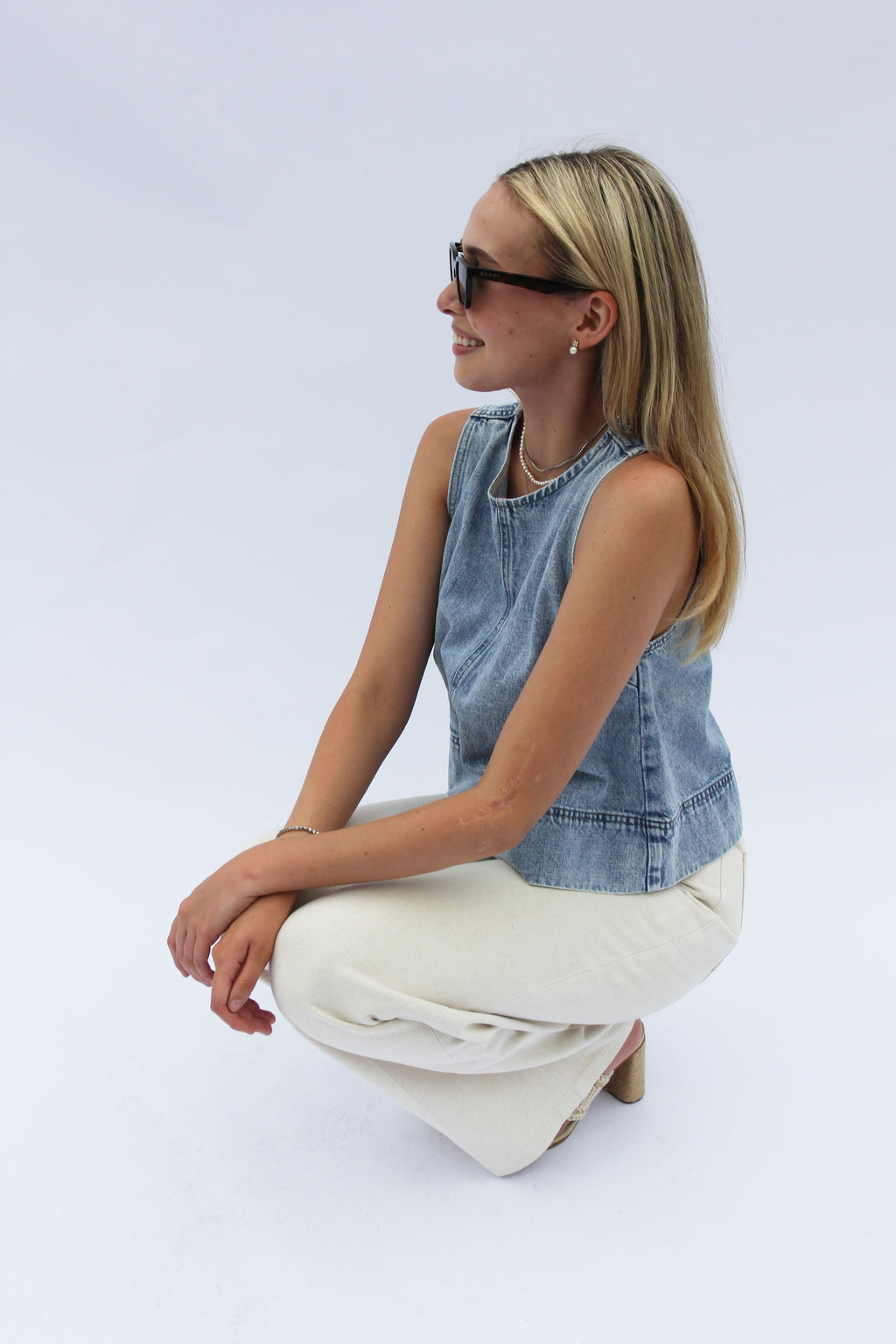 Pistola Rue Sleeveless Denim Top