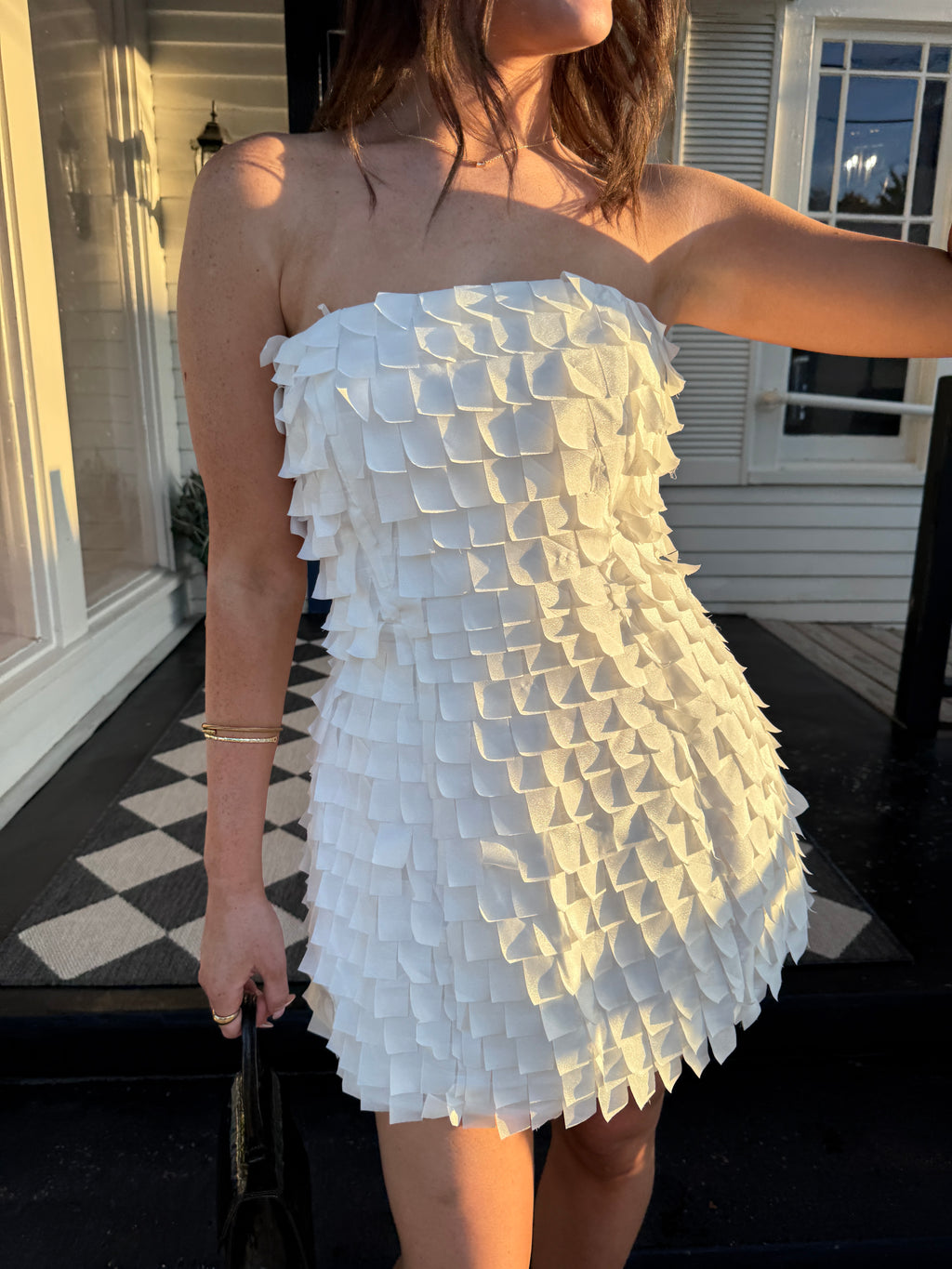 Elliatt Hailey Strapless Mini Party Dress In White