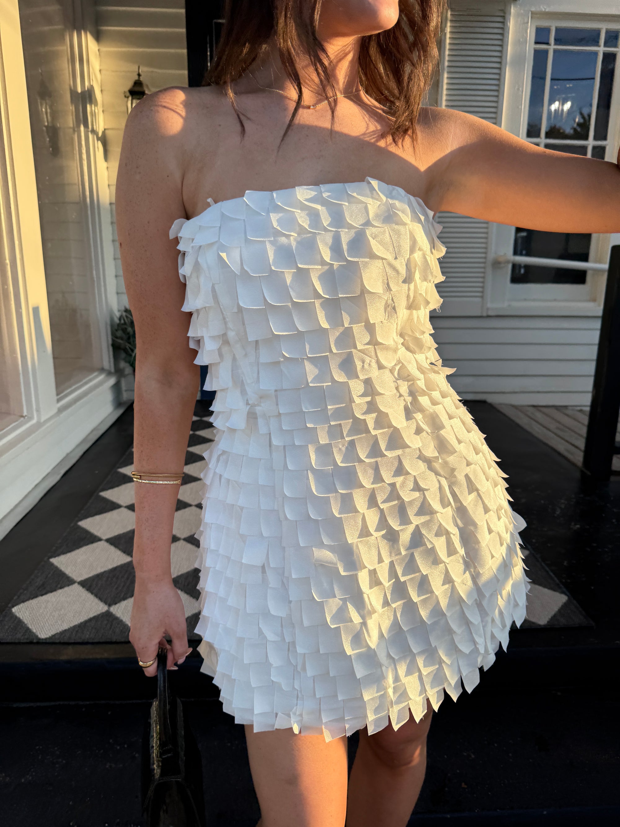 Elliatt Hailey Strapless Mini Party Dress In White