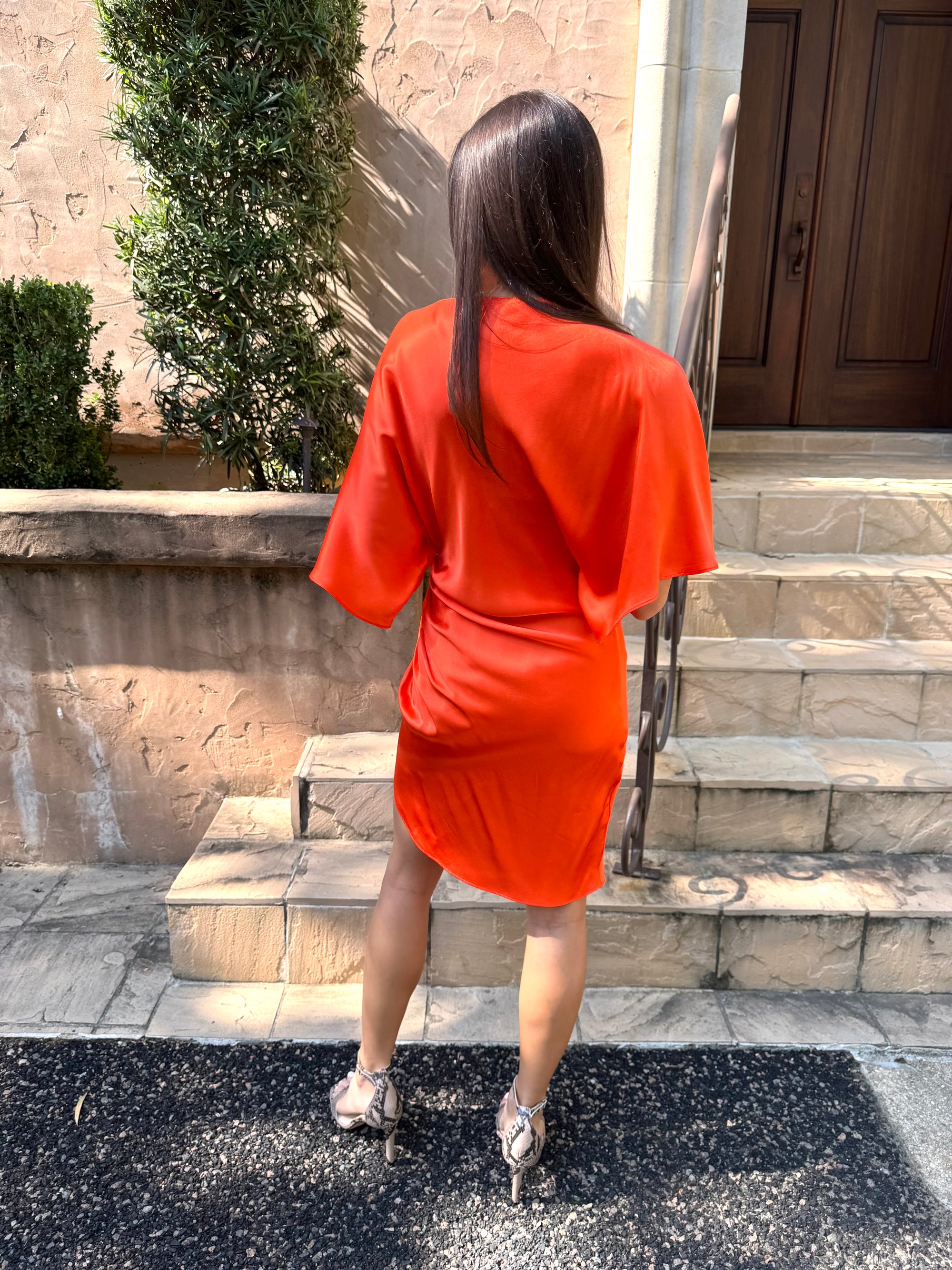NWT Burnt Orange Silk Dress
