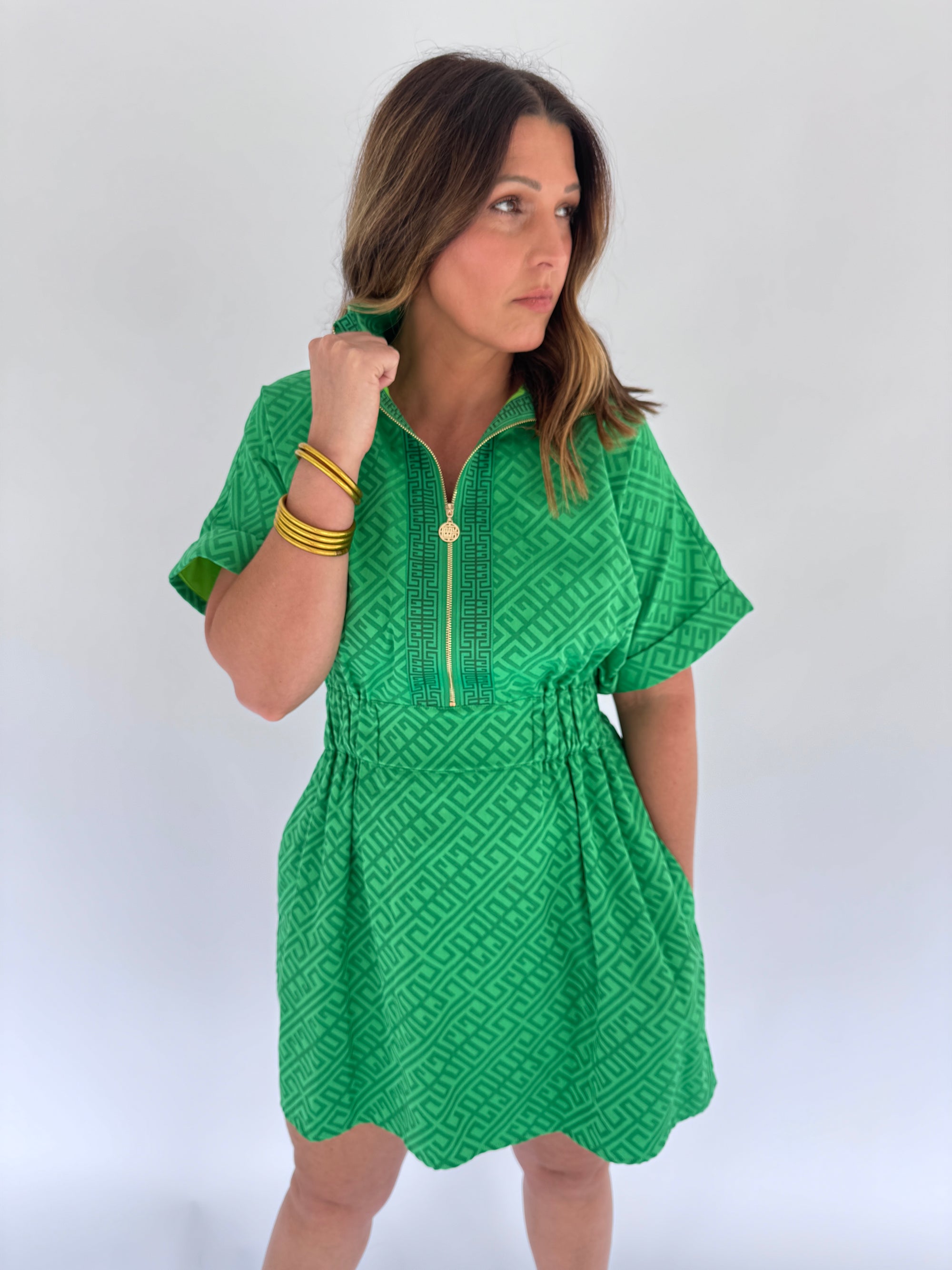 Emily McCarthy Green Half Zip Mini