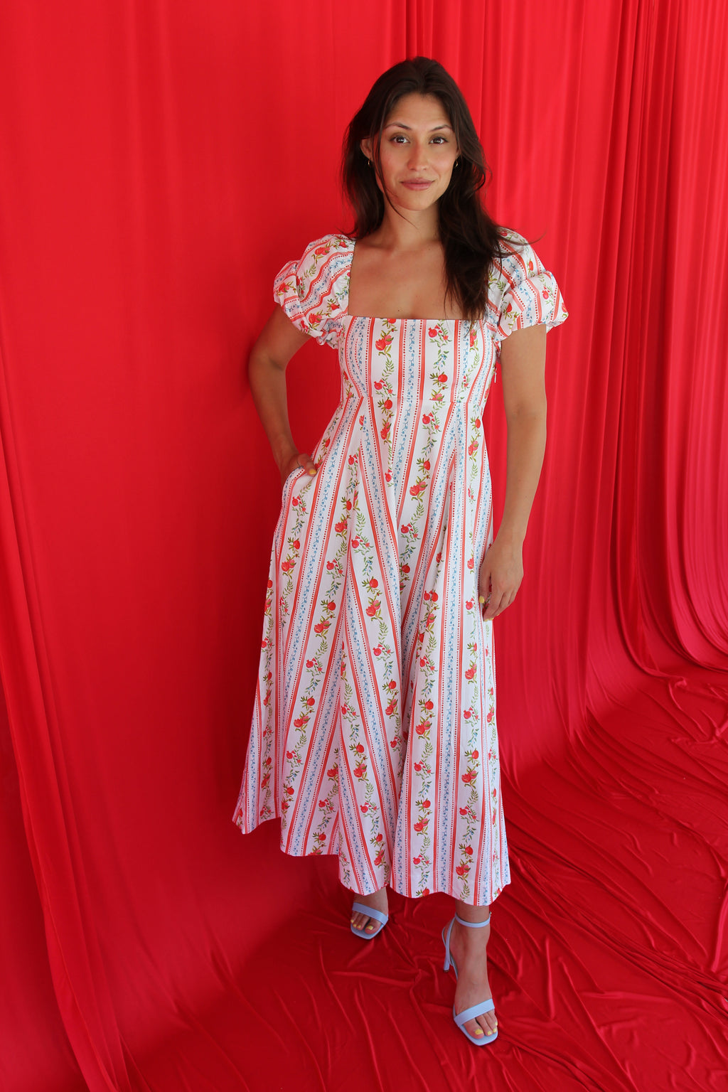 Hill House Red + White Maxi