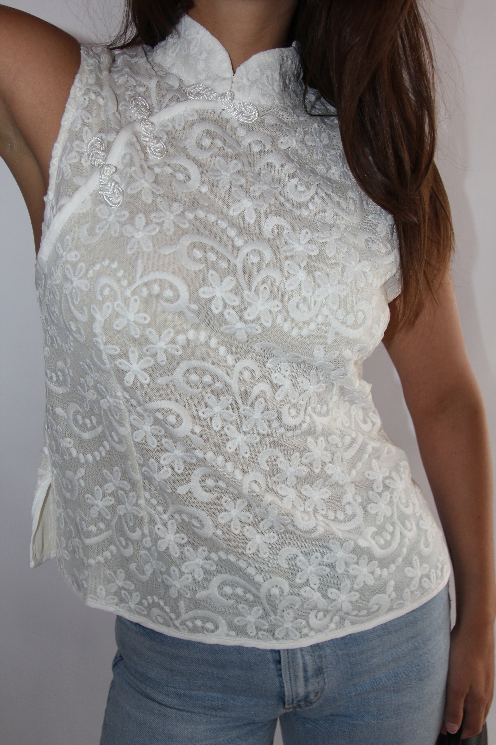 IWN Sleeveless White Top