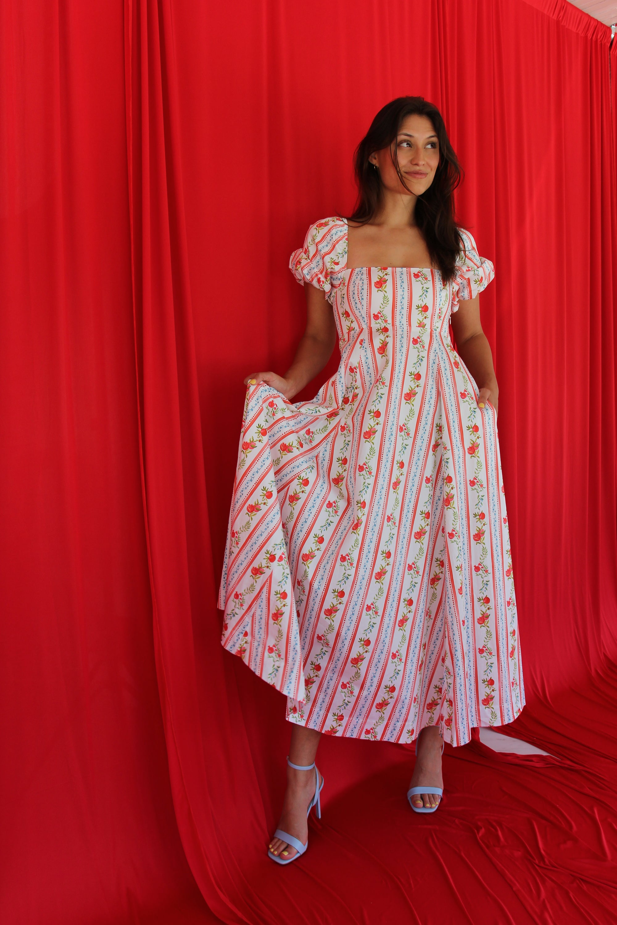 Hill House Red + White Maxi