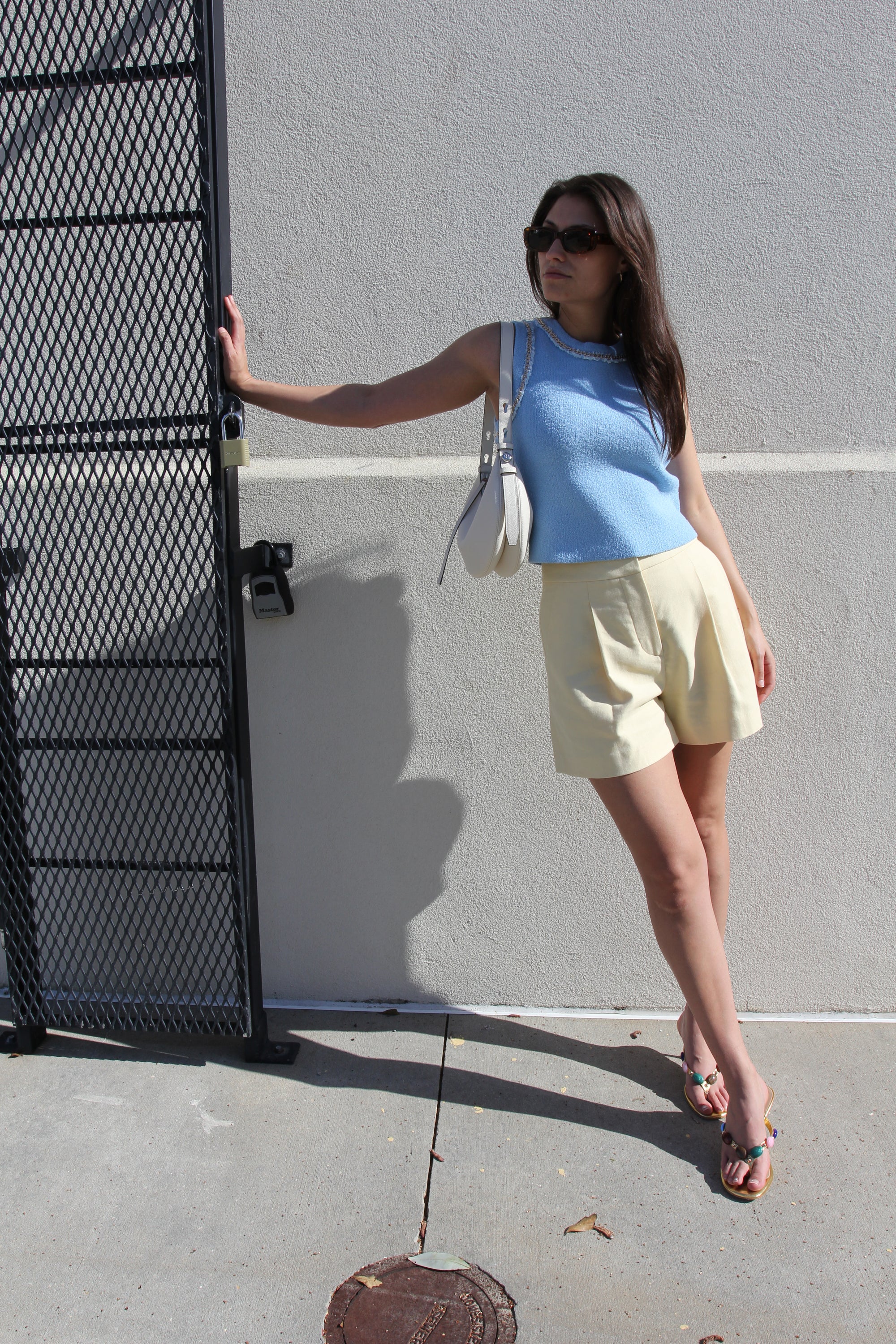 Veronica Beard Yellow Shorts