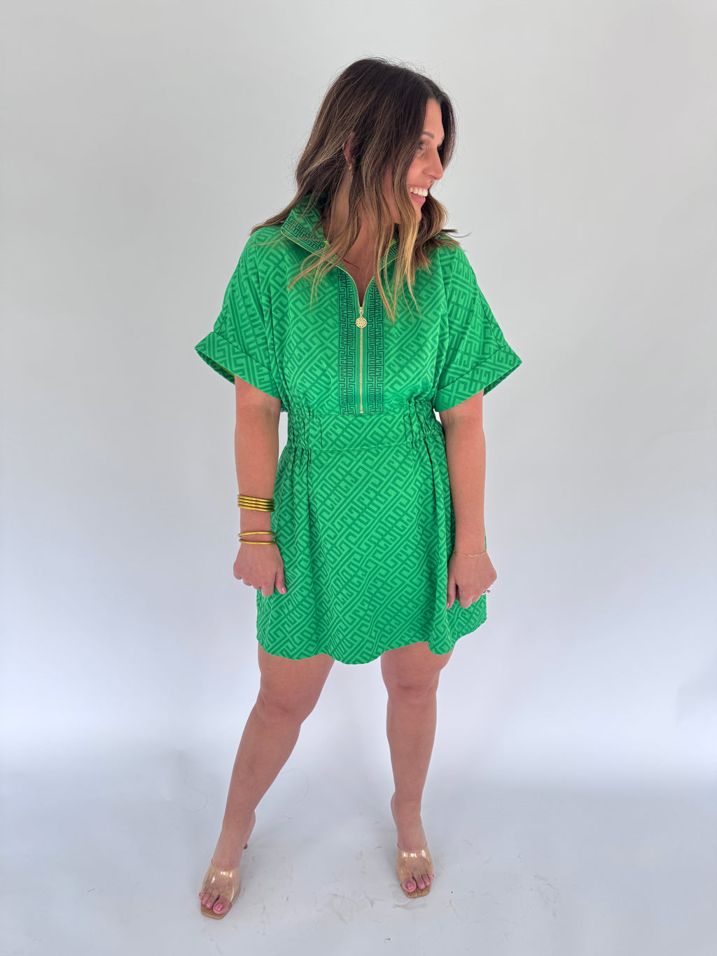 Emily McCarthy Green Half Zip Mini