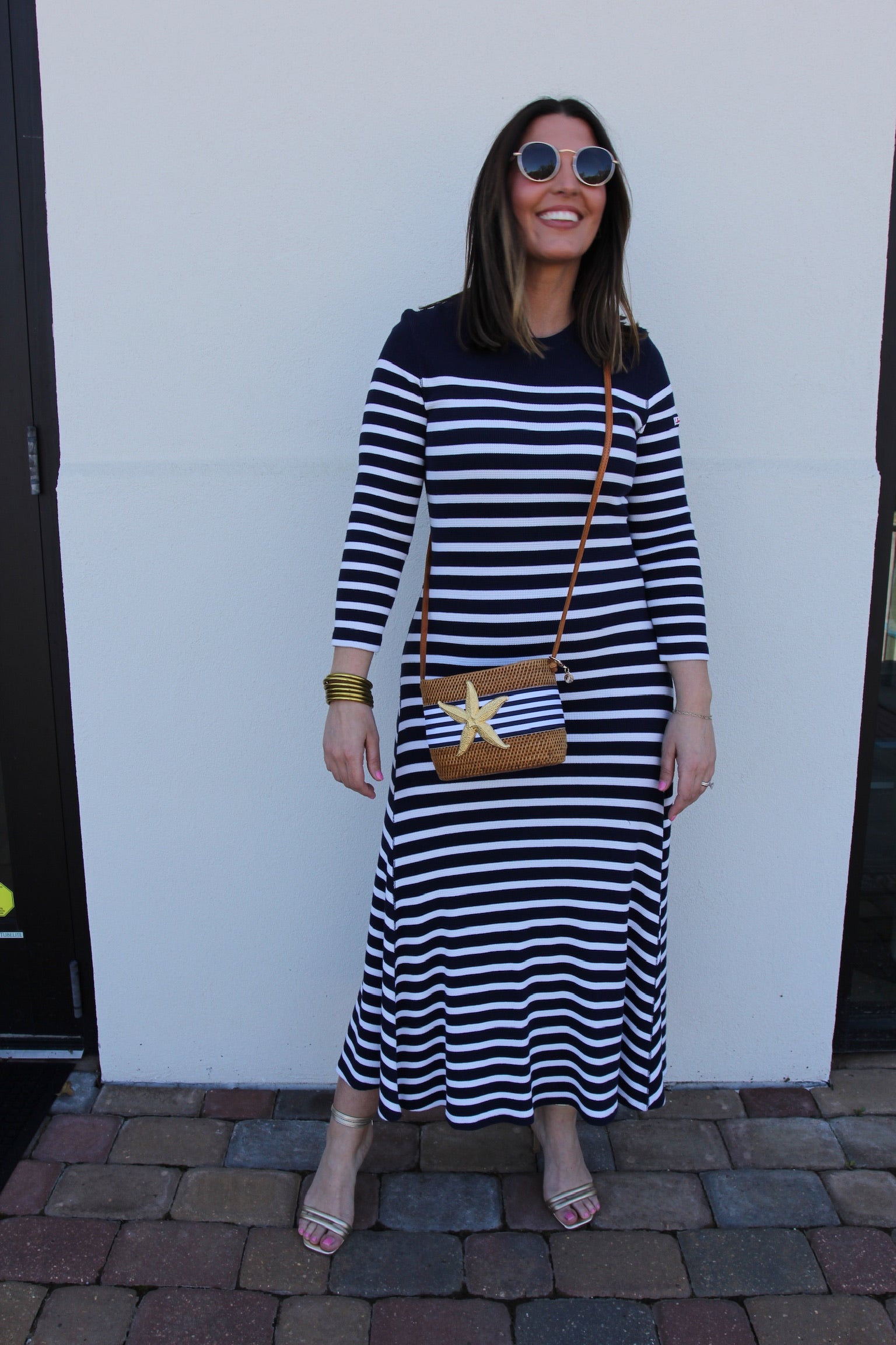 Ralph Lauren Striped Waffle Knit Dress