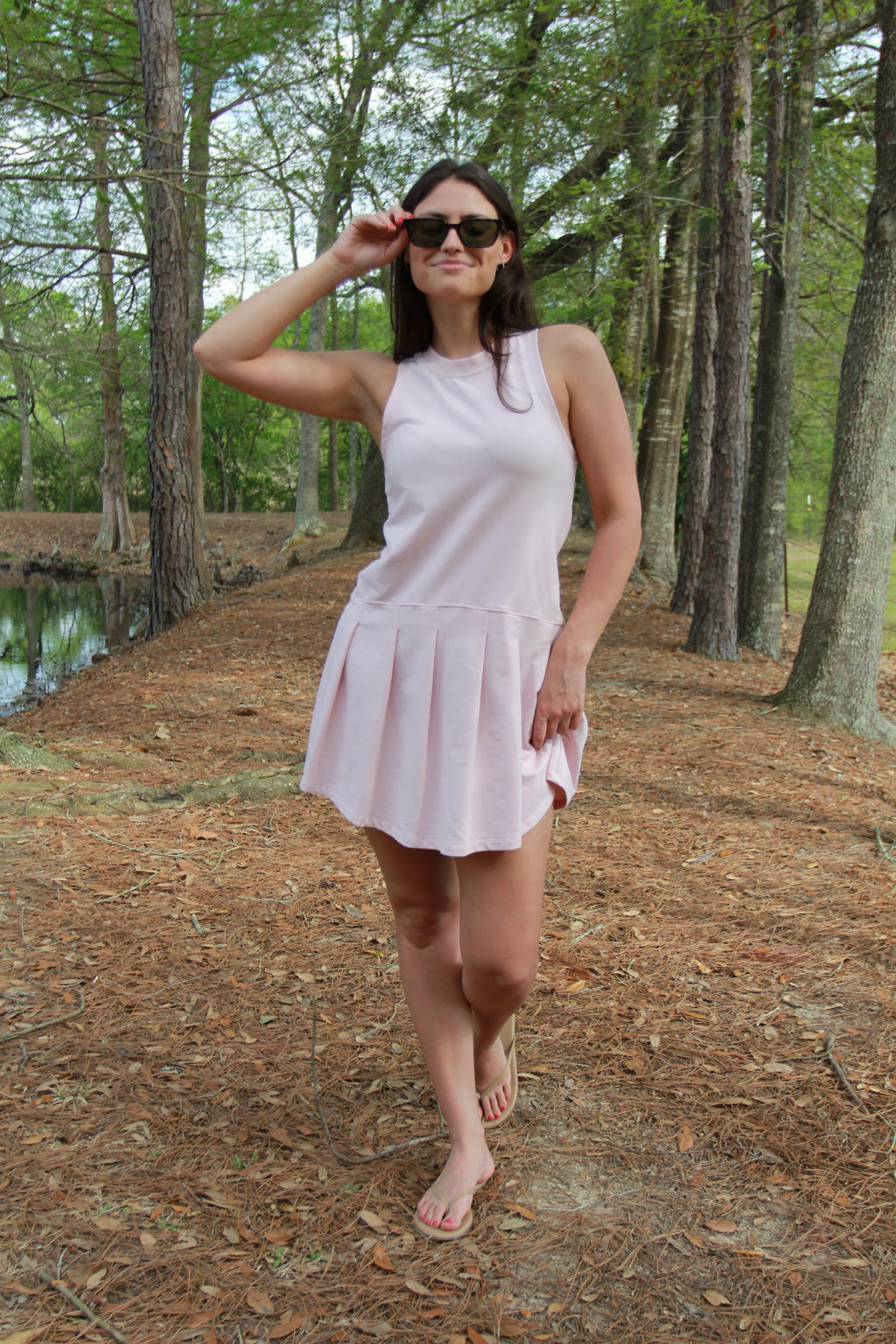 We Are Sundays - Pink Pleated Mini Dress