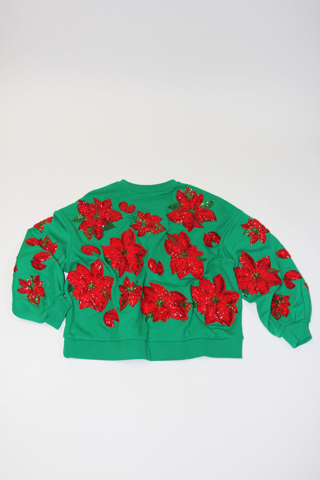 QOS Christmas Poinsettia Sweatshirt