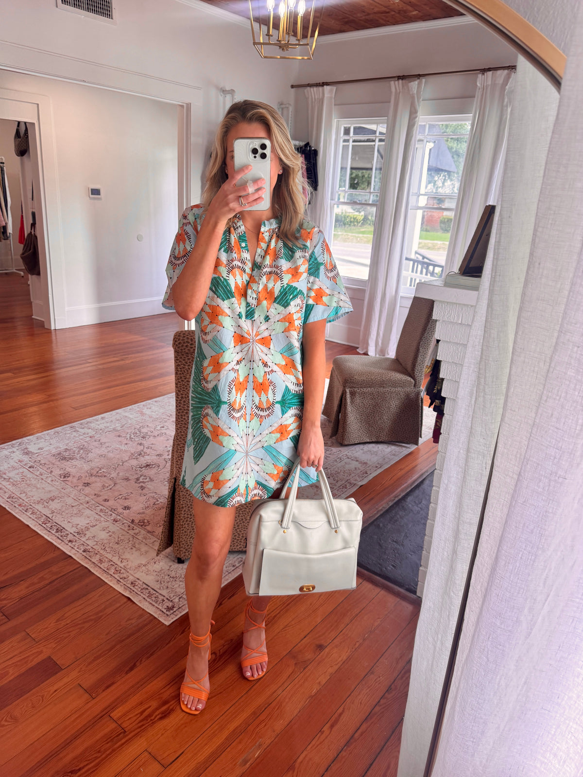 Oliphant Pocket Dress In Palmetto Blue