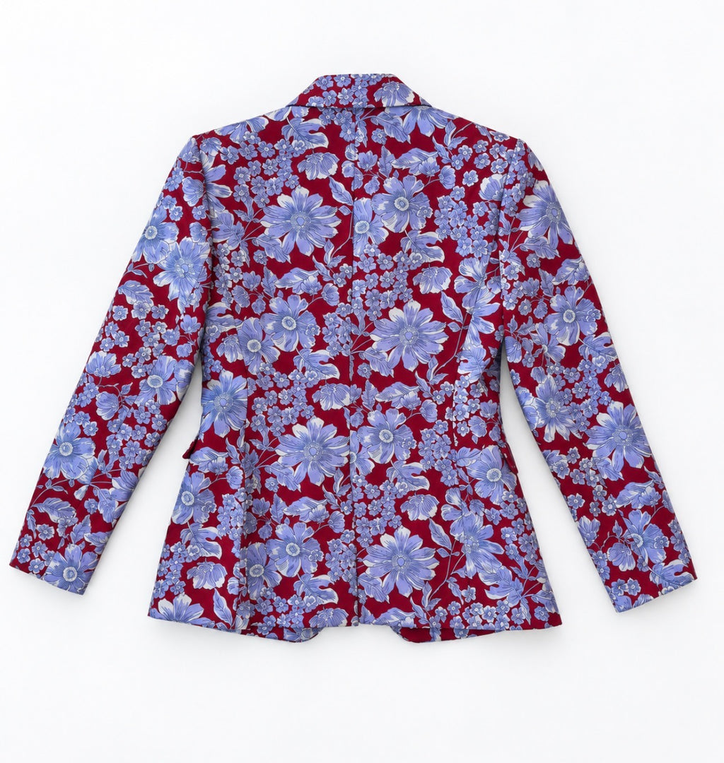 Alice + Olivia Macey Ruby Floral Jacquard Blazer