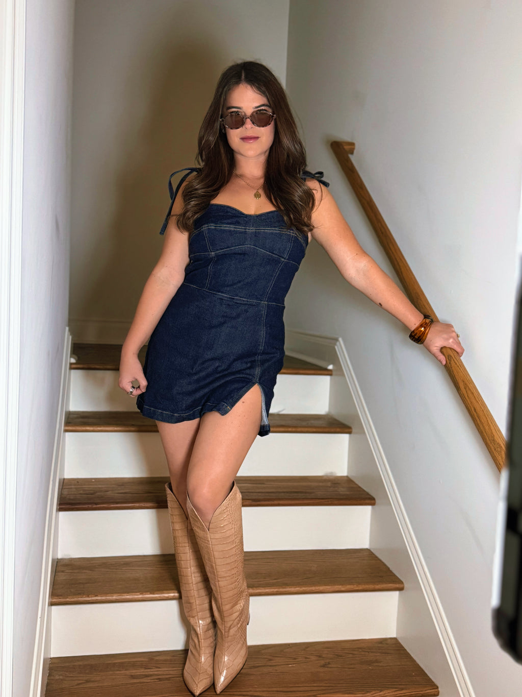 Amanda Uprichard Dark Denim Romper