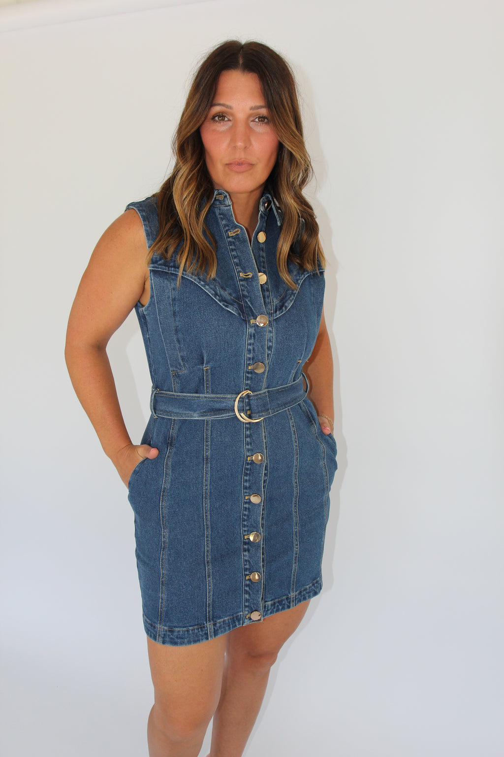 Karina Grimaldi Denim Dress