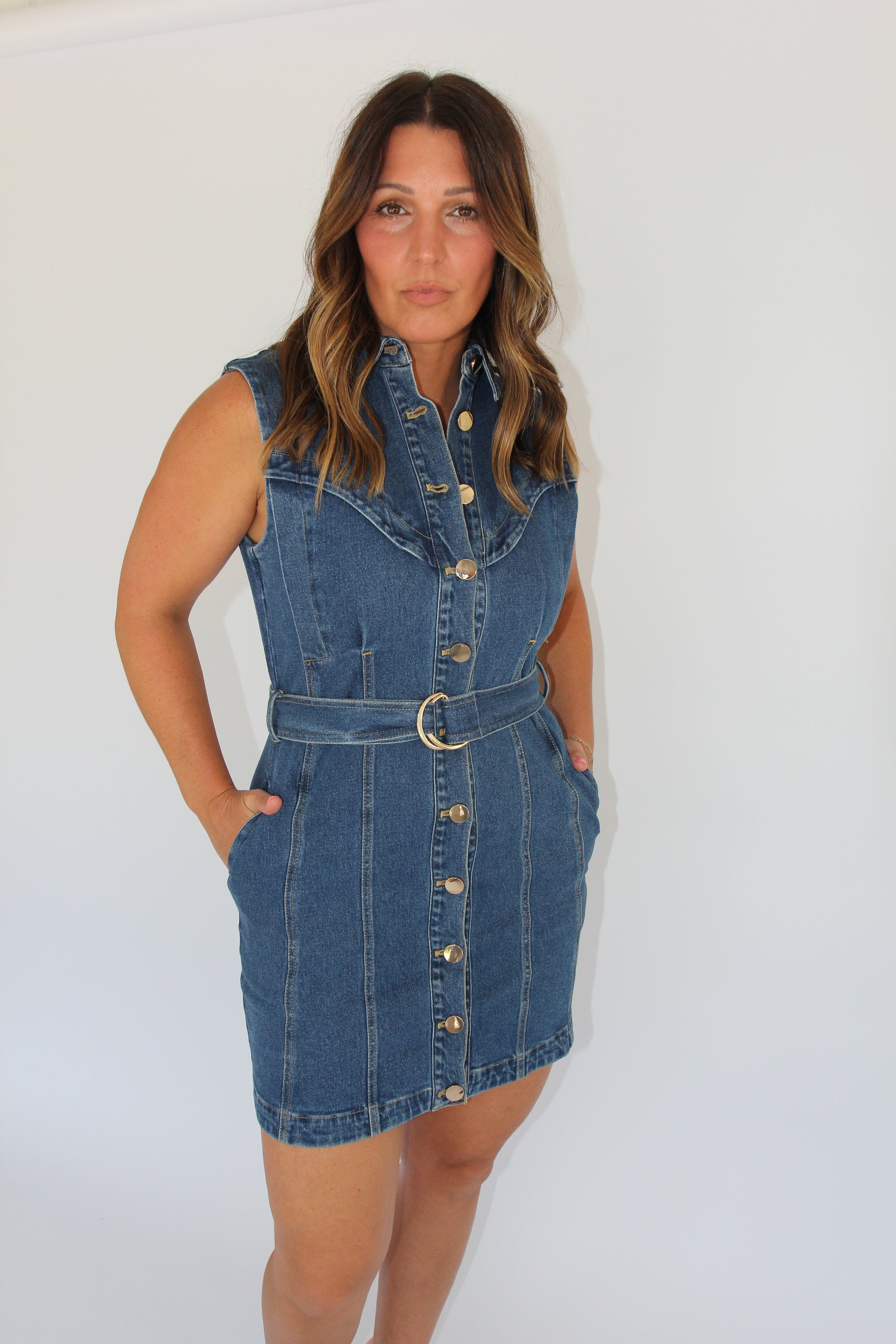 Karina Grimaldi Denim Dress
