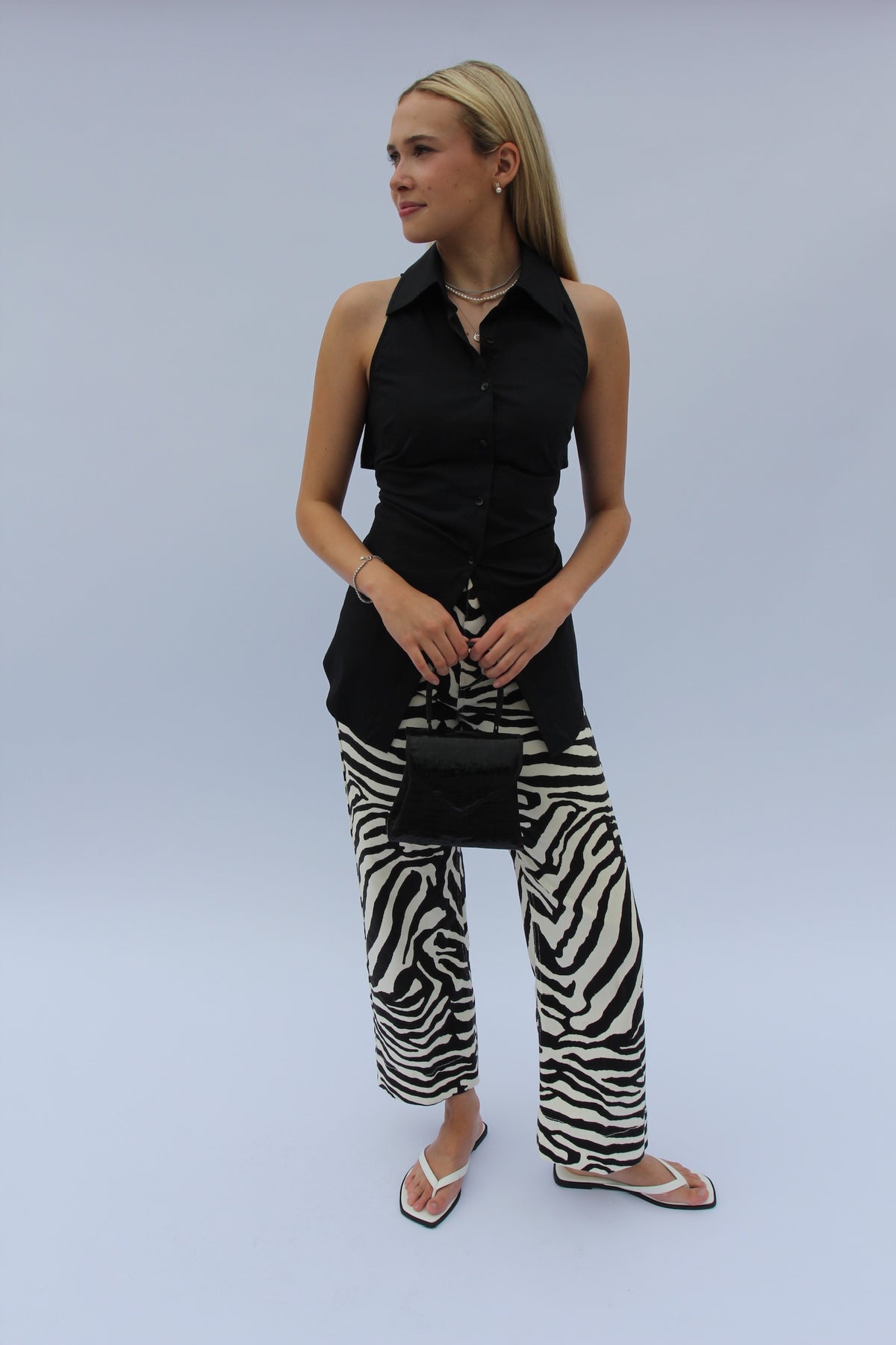 Simon Miller Loch Sleeveless Poplin Button Up